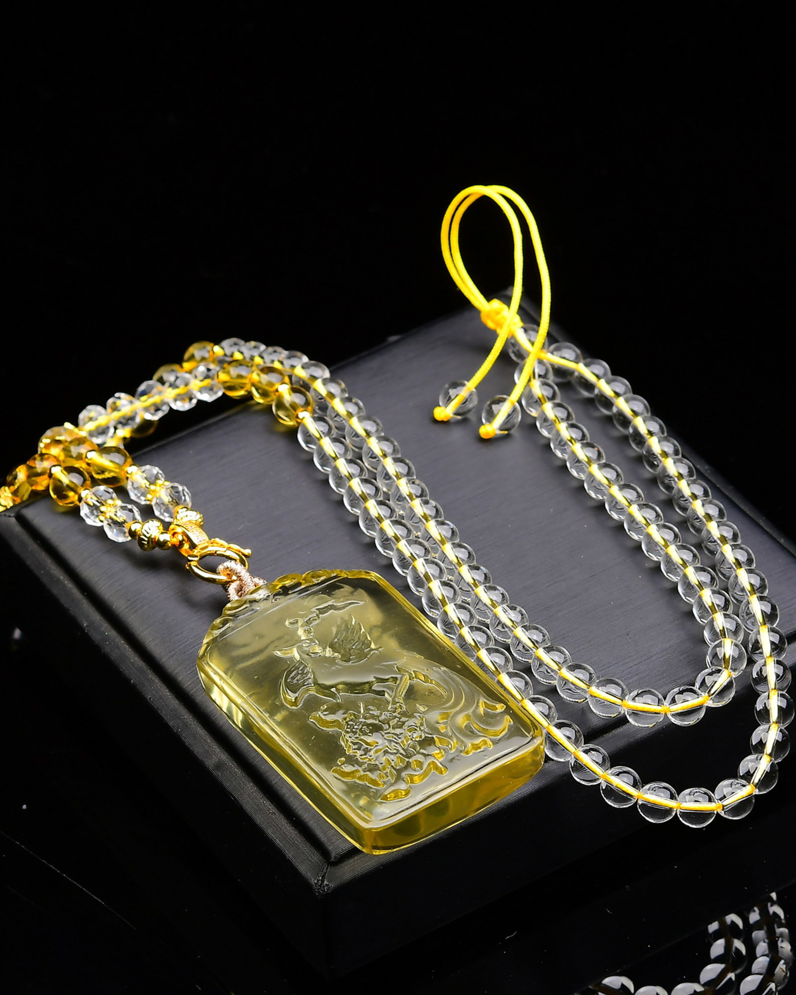 An Exquisite Crystal Phoenix Pattern Pendant - 5