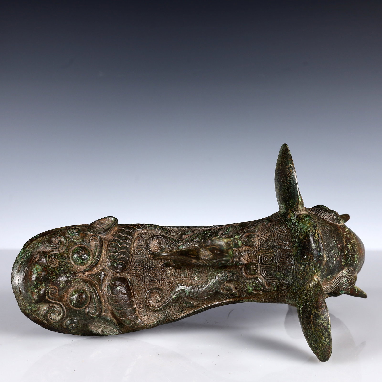 A Rare Bronze Elephant Cup - 15