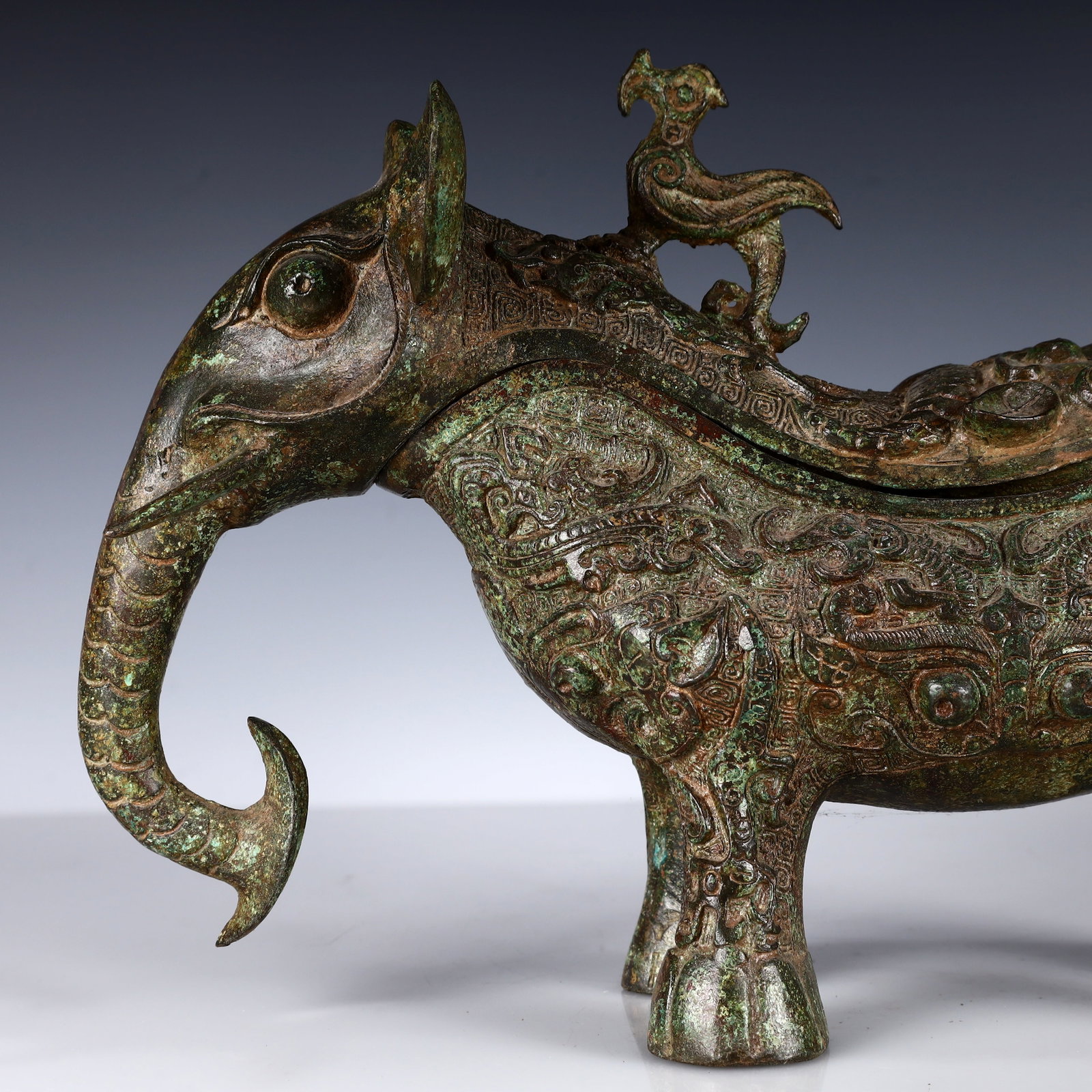 A Rare Bronze Elephant Cup - 2