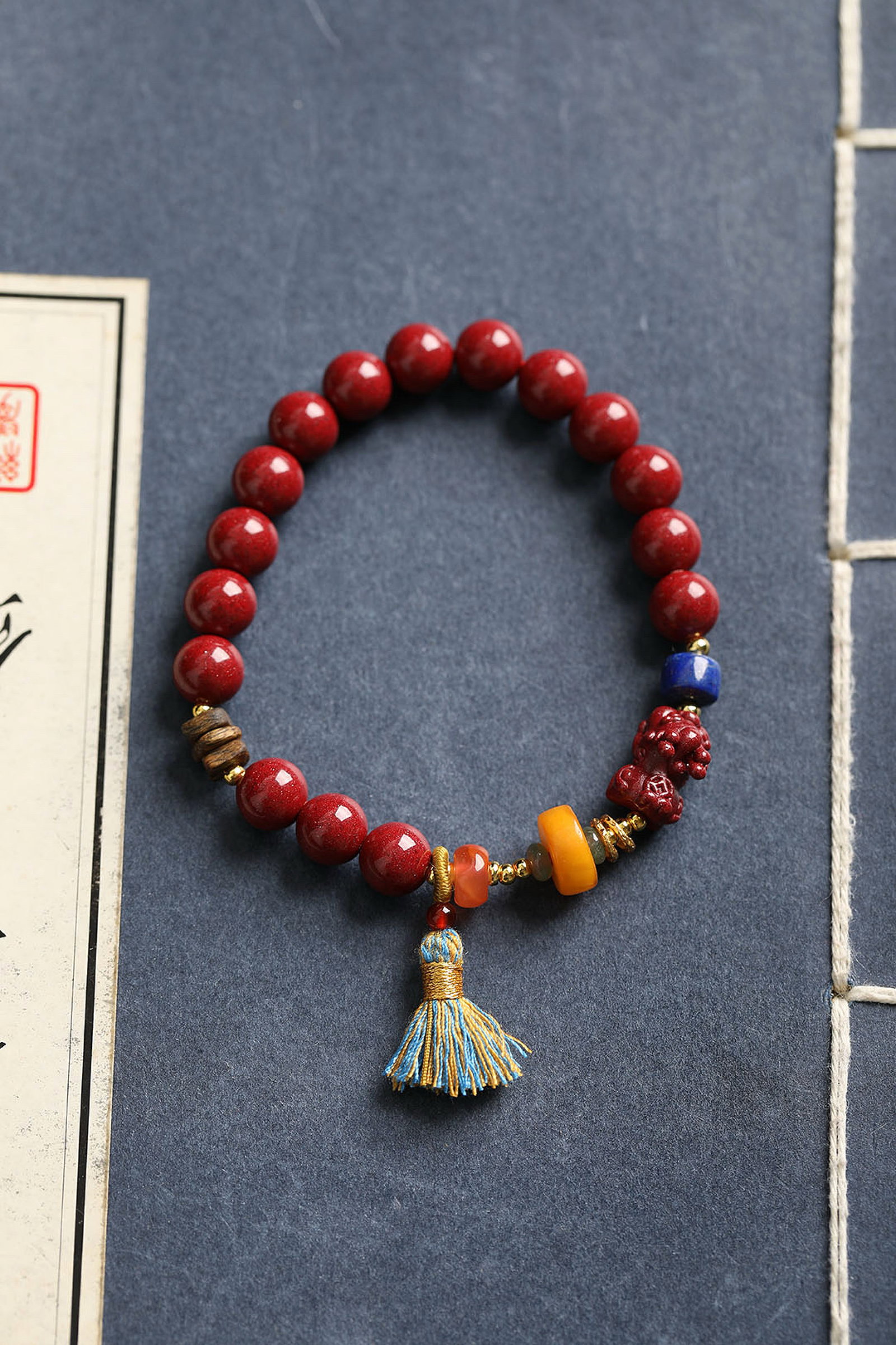 An Exquisite Cinnabar Bracelets: An Exquisite Cinnabar Bracelets,Size:8mm 朱砂手串