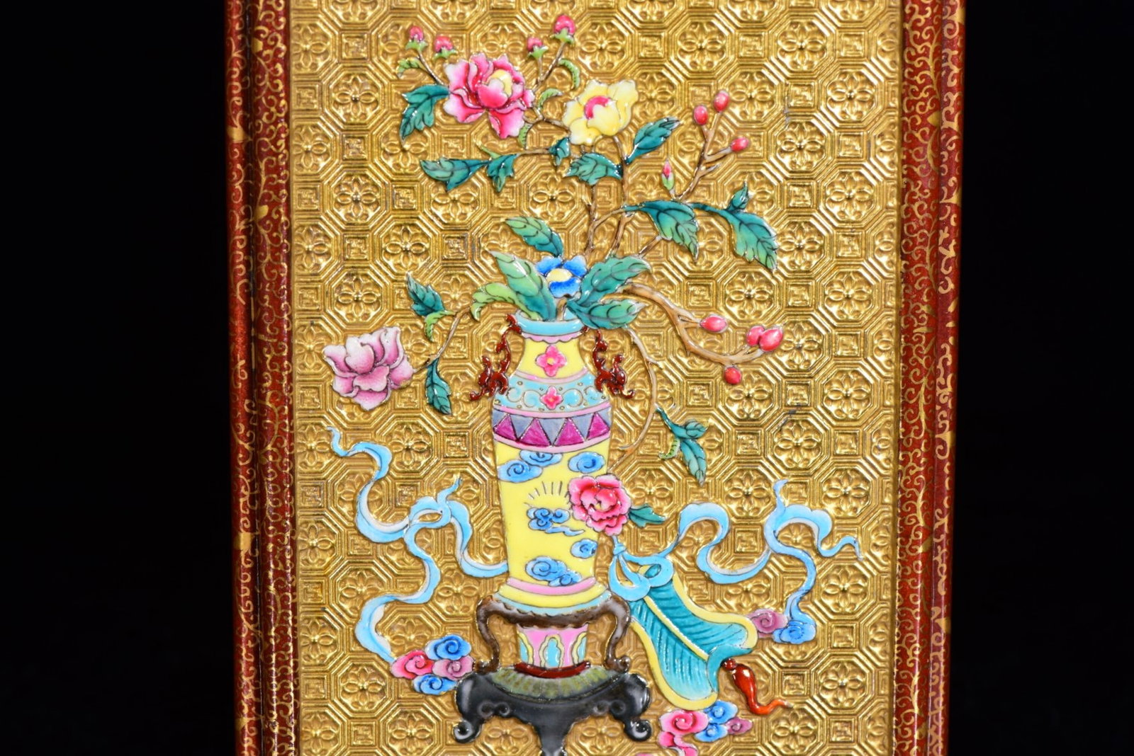 An Exquisite Enamel Gilt Flower Pattern Brush Pot - 5
