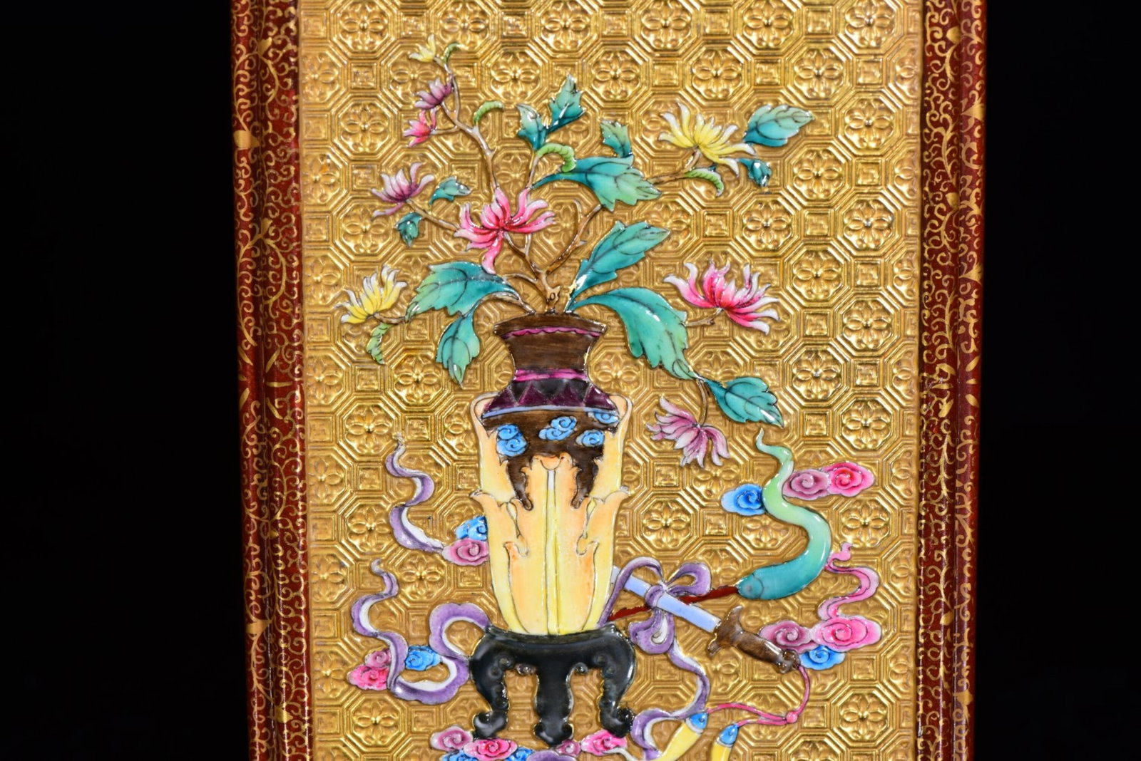 An Exquisite Enamel Gilt Flower Pattern Brush Pot - 7