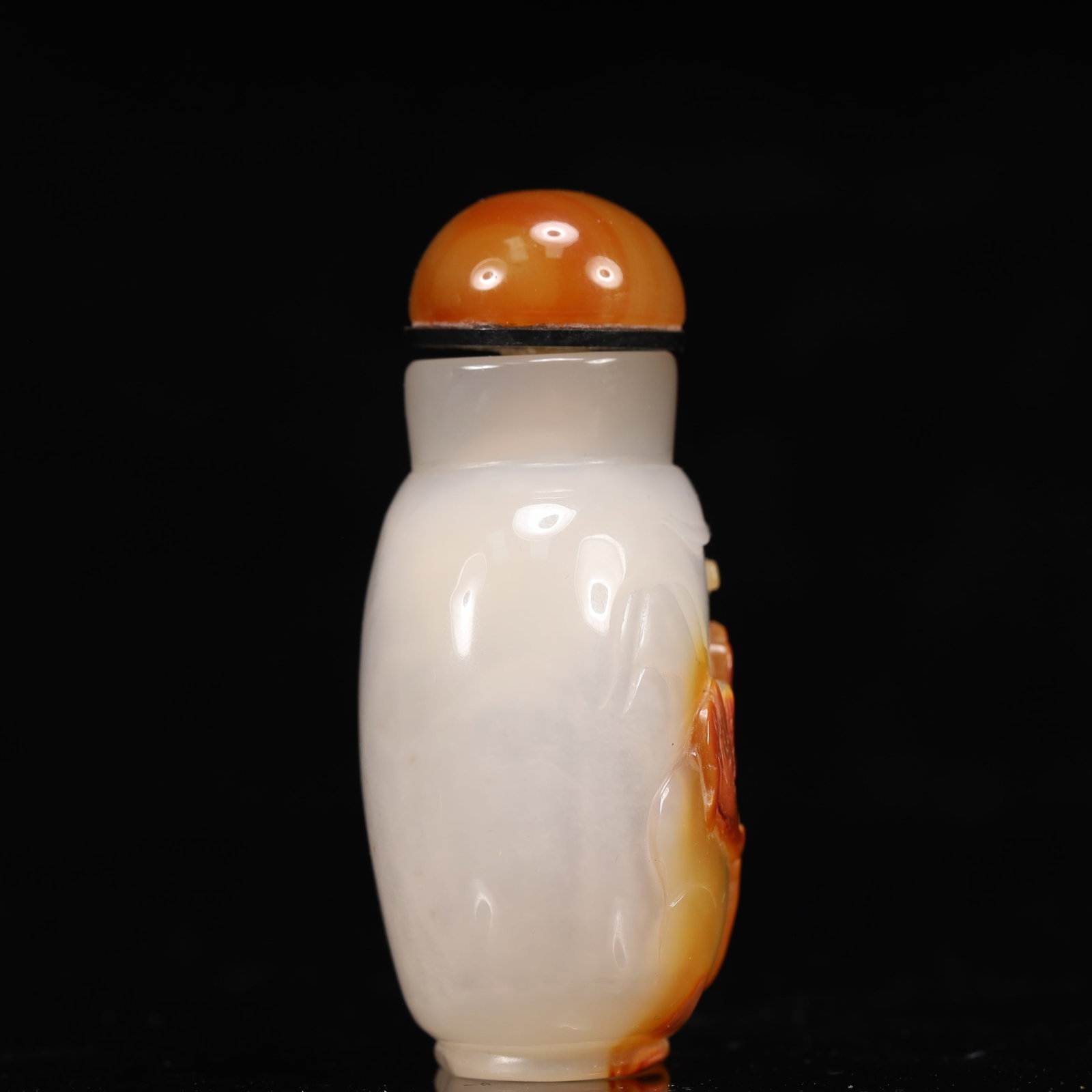 An Exquisite Agate Figure and Goose Pattern Snuff Bottle - 4