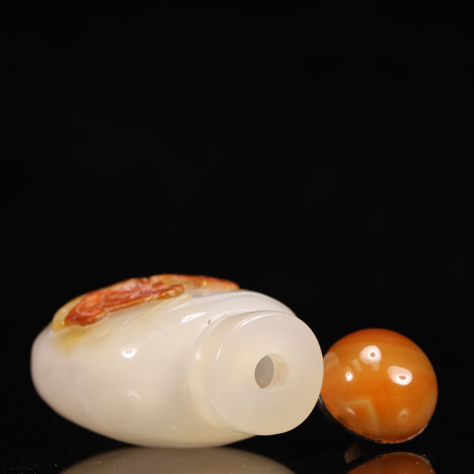 An Exquisite Agate Figure and Goose Pattern Snuff Bottle - 8
