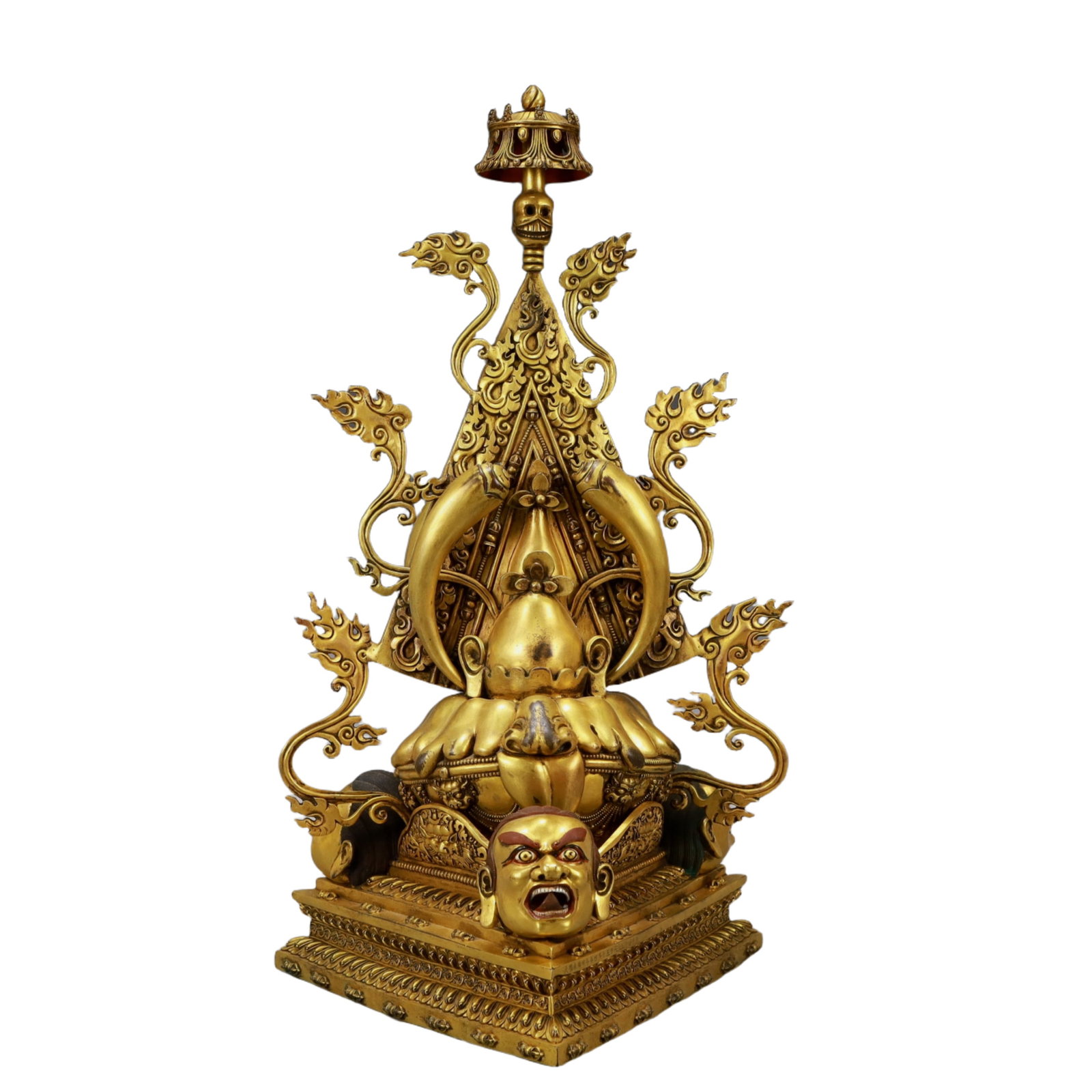 A Solemn Gilt Bronze Statue of Vajra: A Solemn Gilt Bronze Statue of Vajra,Ming Dynasty, China,Size:13inx22.4in,Weight:16350g 铜鎏金金刚像,中国明代