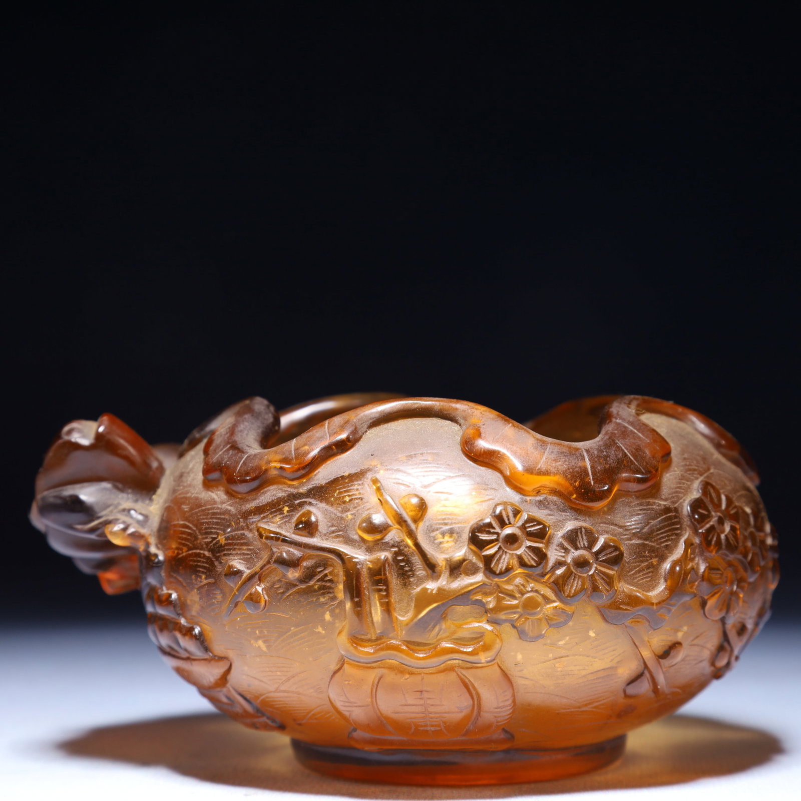 An Exquisite Glass Flower Pattern Jar - 5