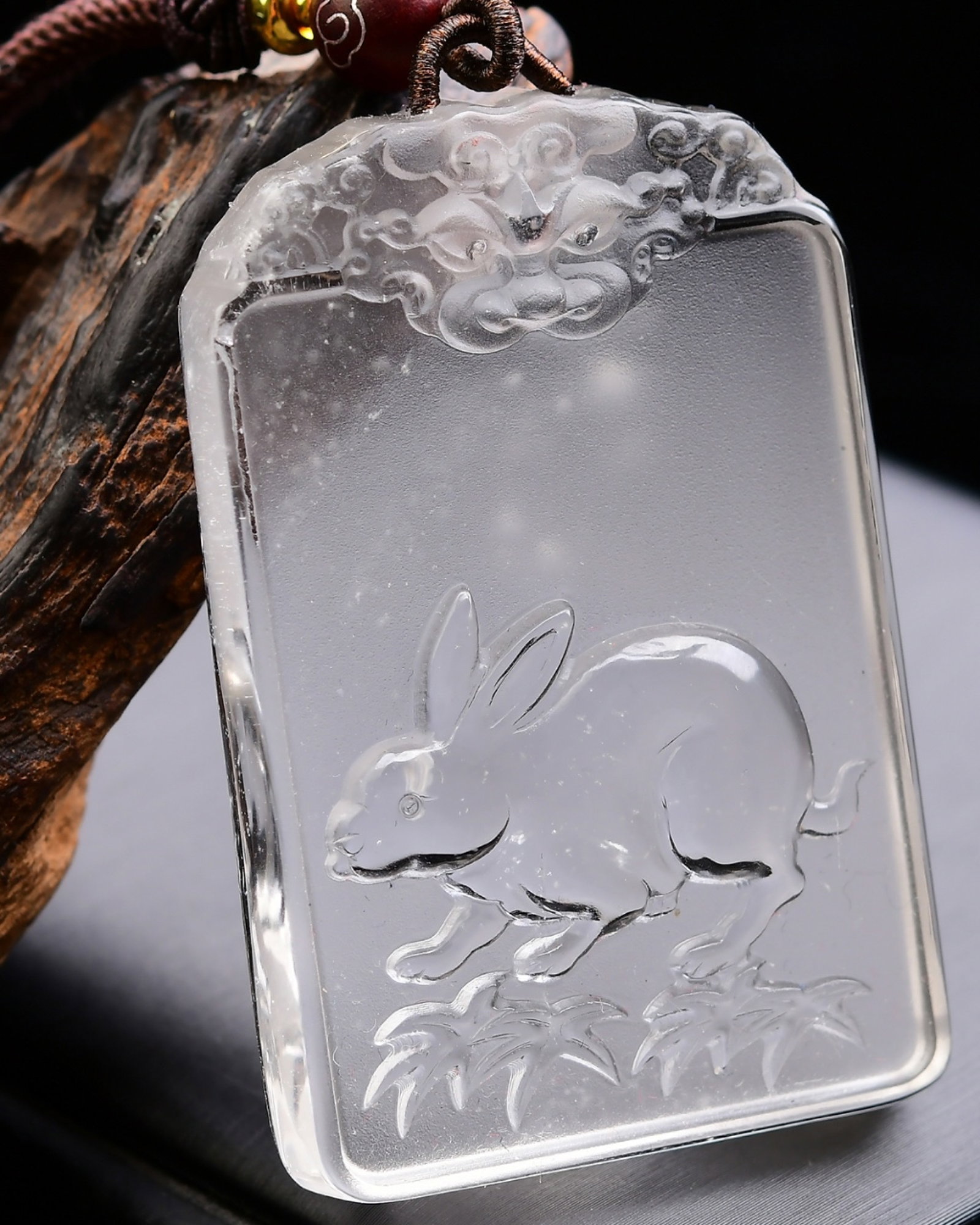 An Exquisite Crystal Rabbit Pattern Pendant - 3
