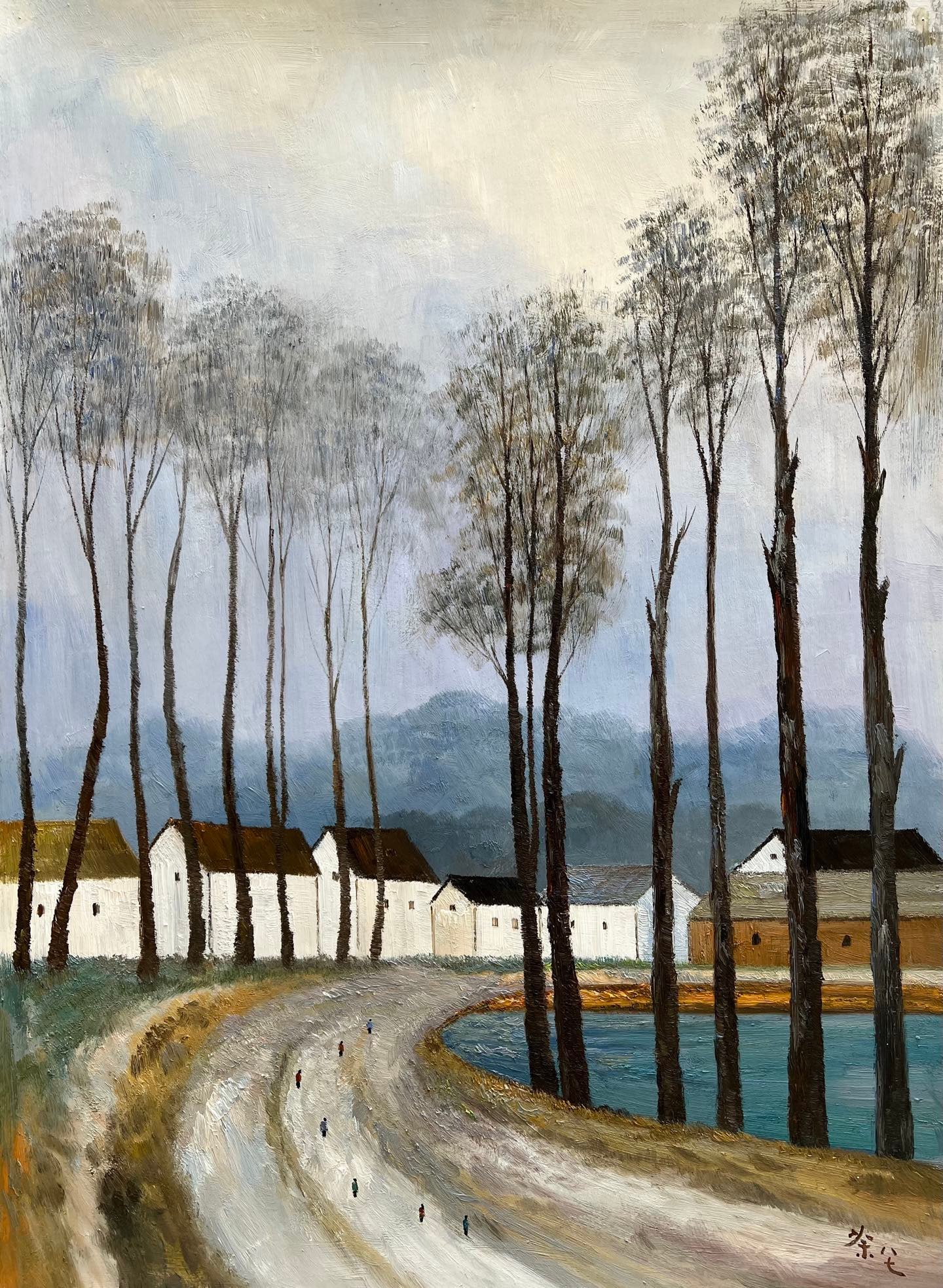 A Set of Ten Chinese Oil Paintings of Landscape (1 of 10)