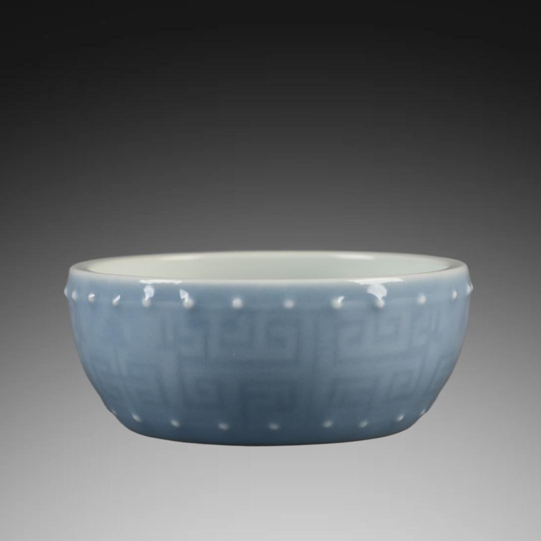 A Exquisite Sky Blue Glazed Round Basin (1 of 5)