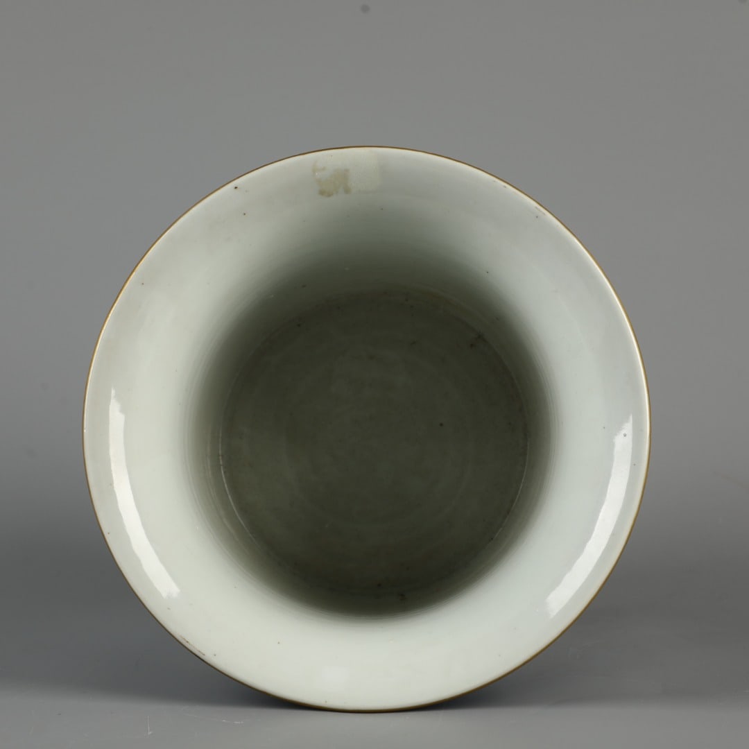 A Exquisite Blue Ground Flower Pattern Basin - 8