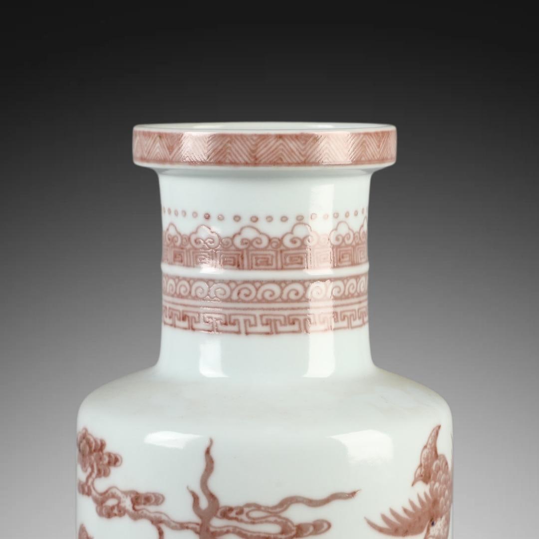 A Exquisite Underglaze-Red Dragon Pattern Vase - 2