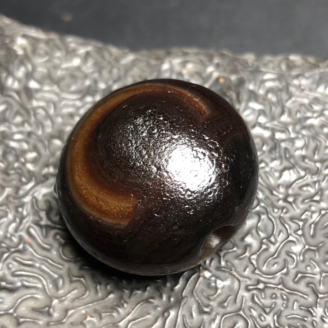 A Exquisite Agate Eye Flat Dzi bead - 2