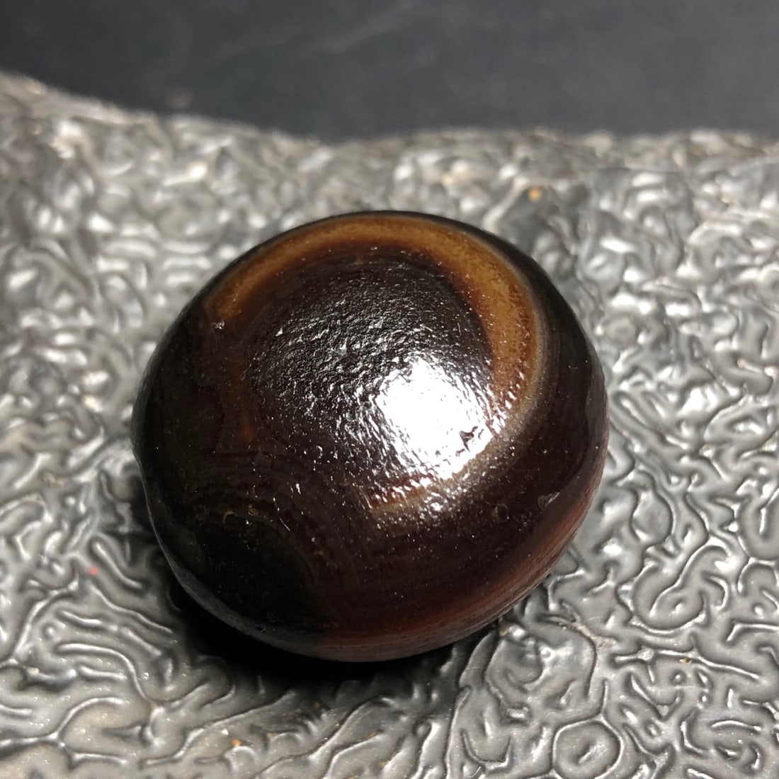 A Exquisite Agate Eye Flat Dzi bead - 3