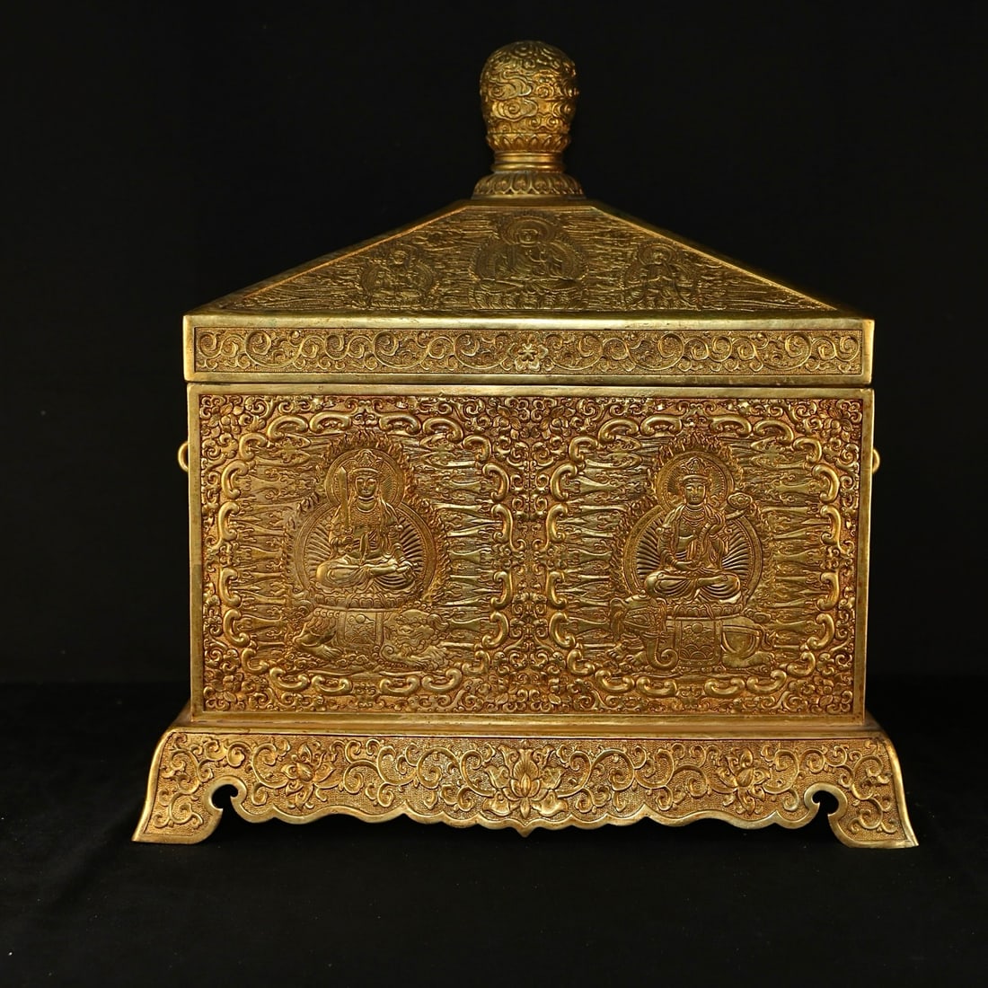 A Set of Exquisite Gilt Bronze Scripture (1 of 9)