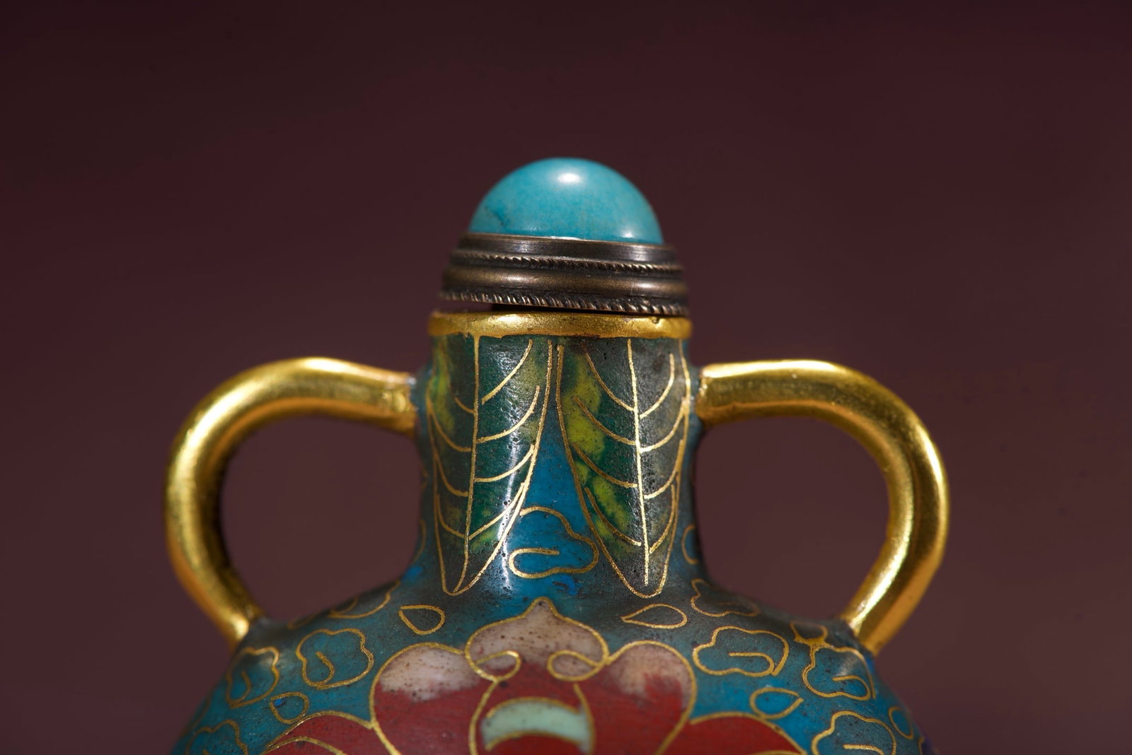 A Exquisite Cloisonne Bat Pattern Snuff Bottle - 2
