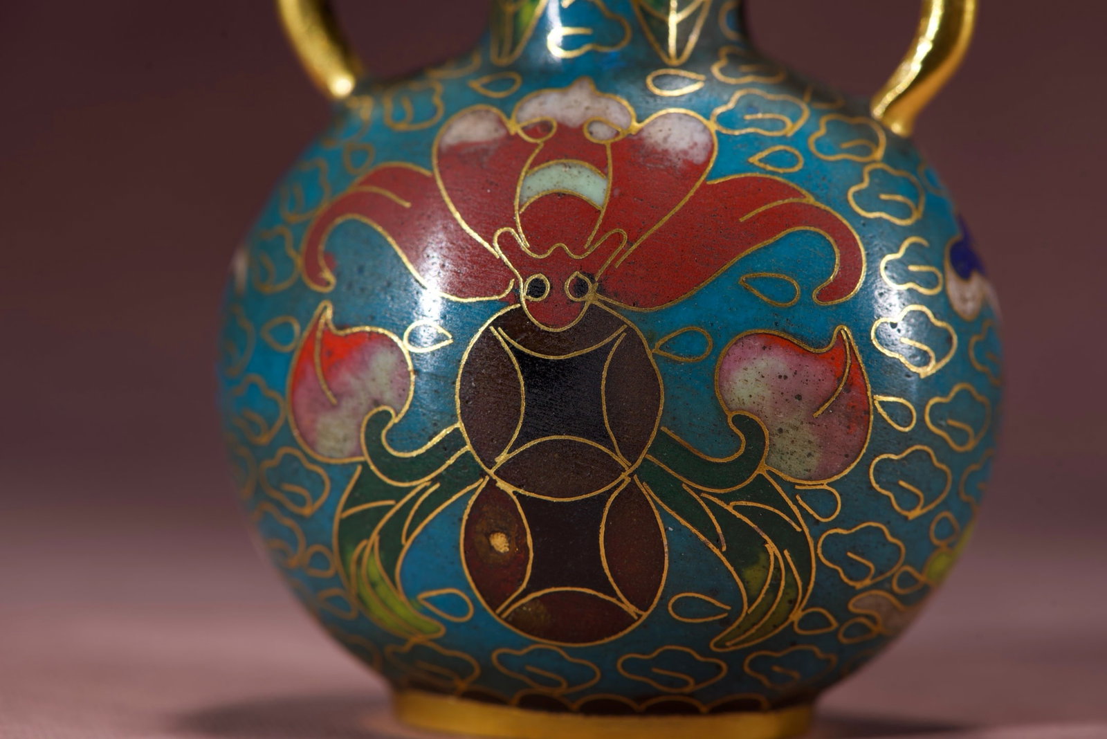 A Exquisite Cloisonne Bat Pattern Snuff Bottle - 7