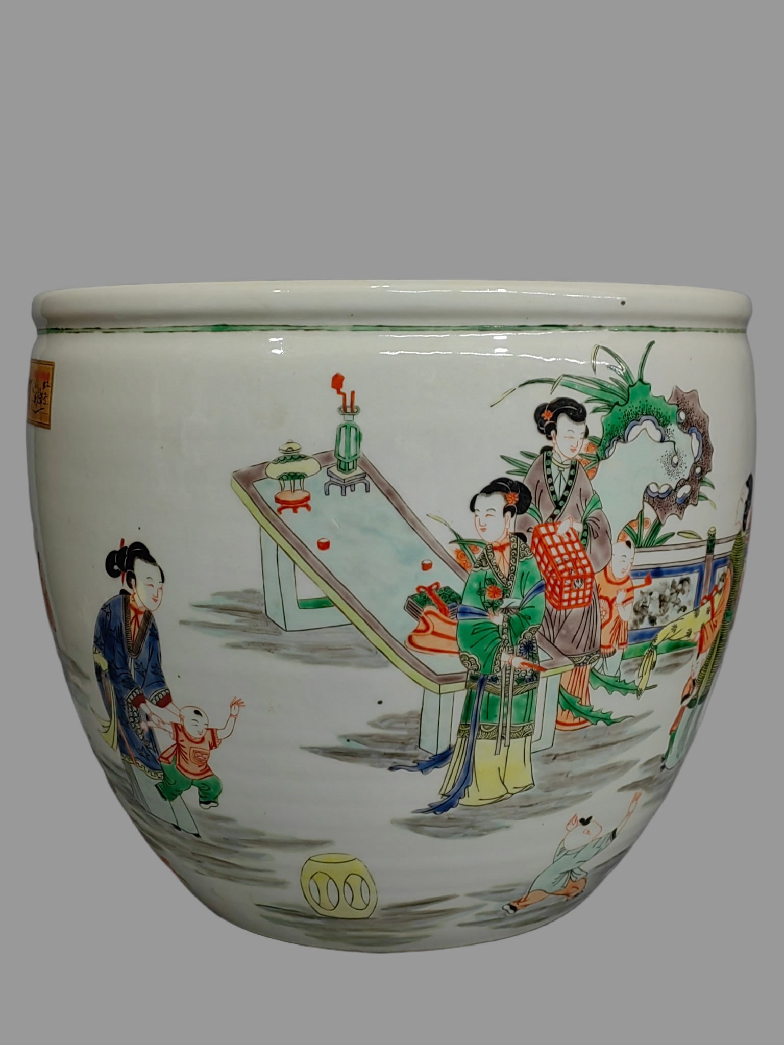A Exquisite Doucai Figures Pattern Vat - 2