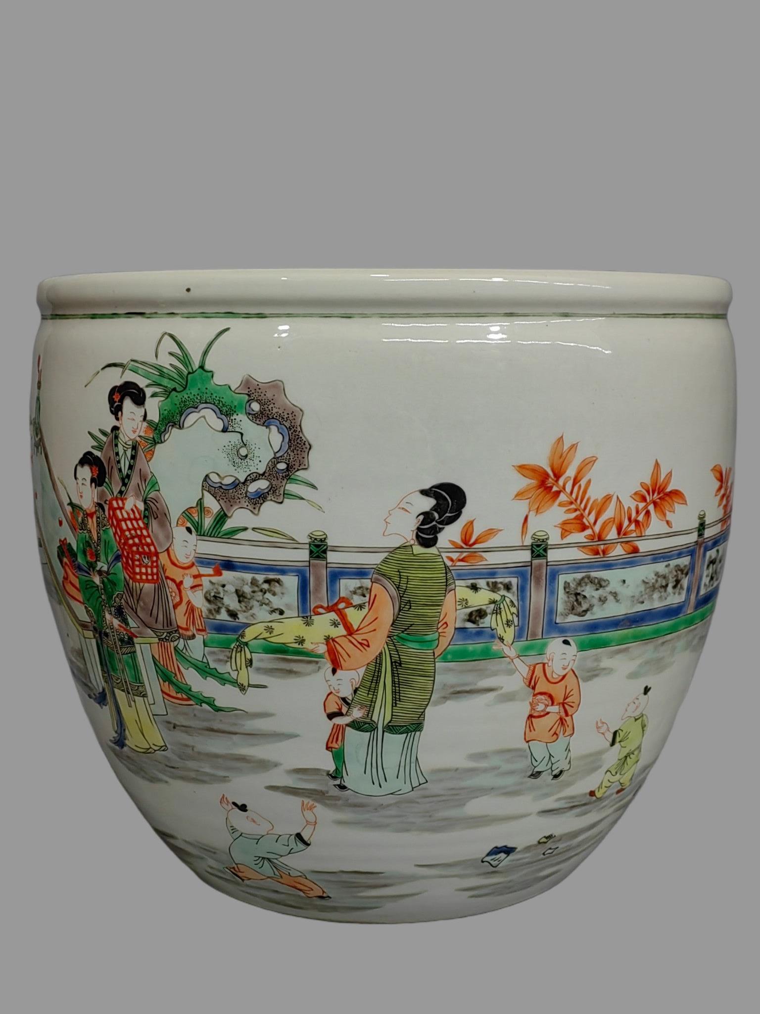 A Exquisite Doucai Figures Pattern Vat - 3