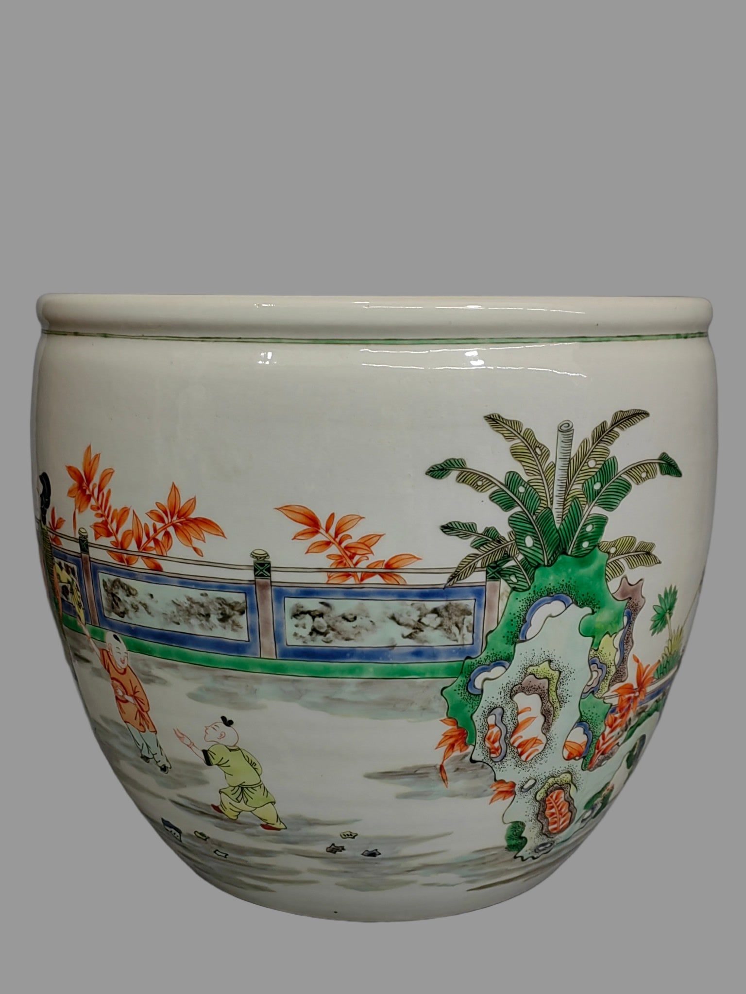 A Exquisite Doucai Figures Pattern Vat - 4