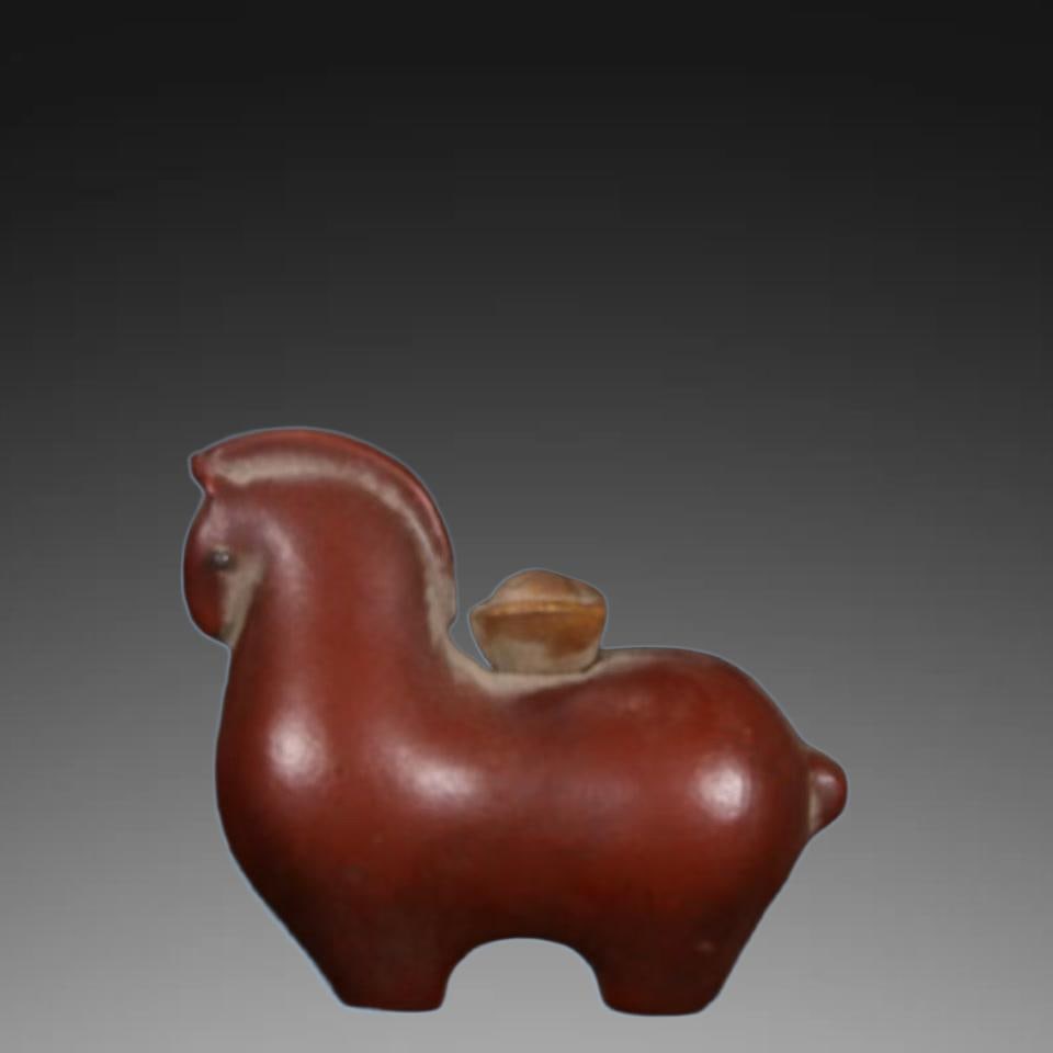 A Exquisite Purple Sands Horse Tea Pet (1 of 8)