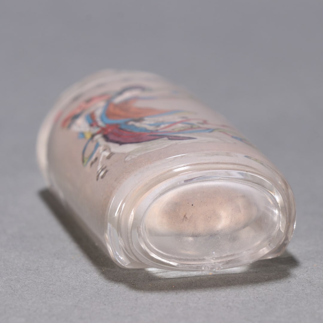 A Exquisite Crystal Figures Pattern Snuff Bottle - 9