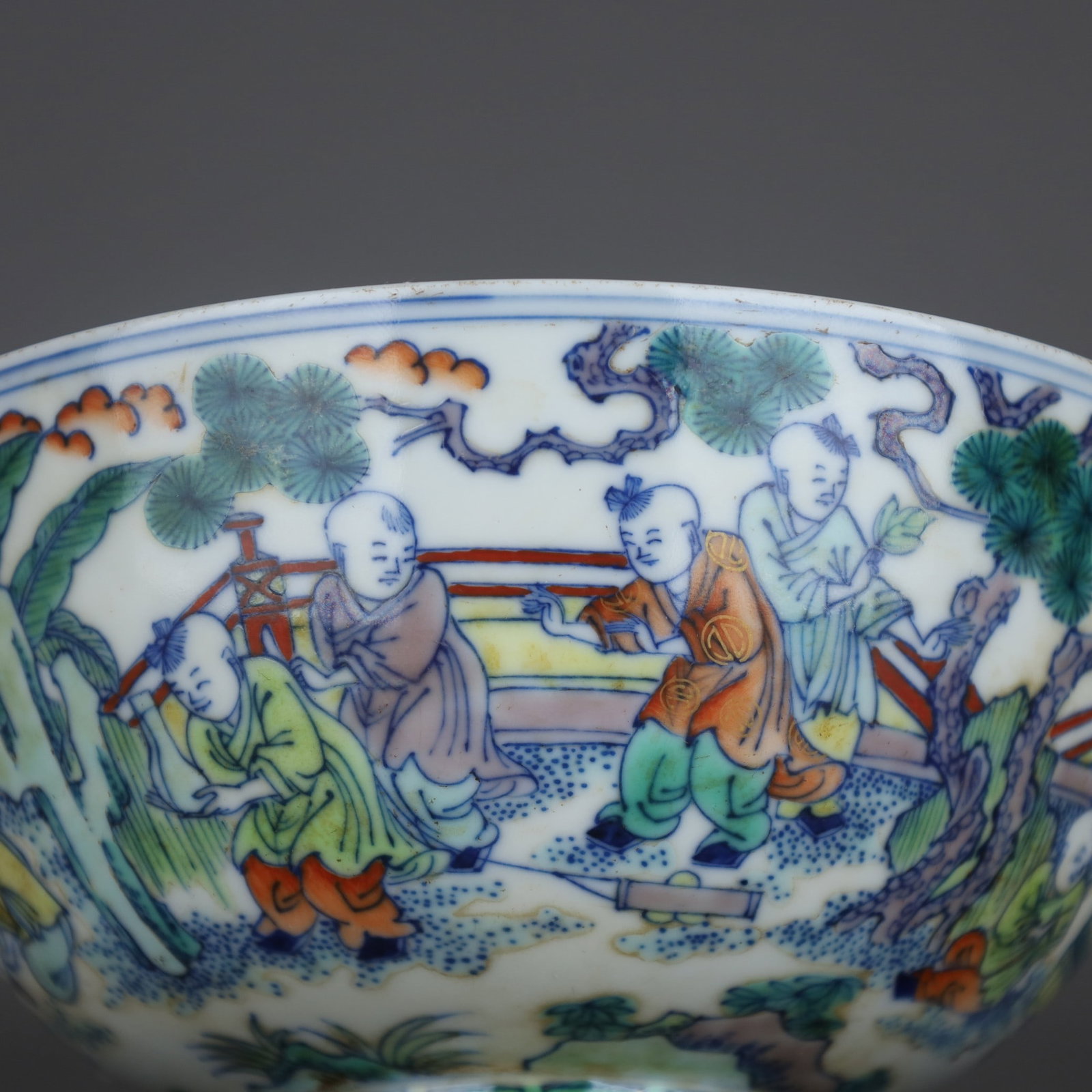 A Exquisite Doucai Figures Pattern Bowl - 6
