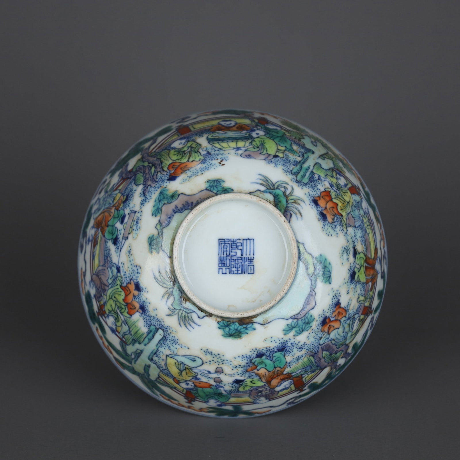 A Exquisite Doucai Figures Pattern Bowl - 9