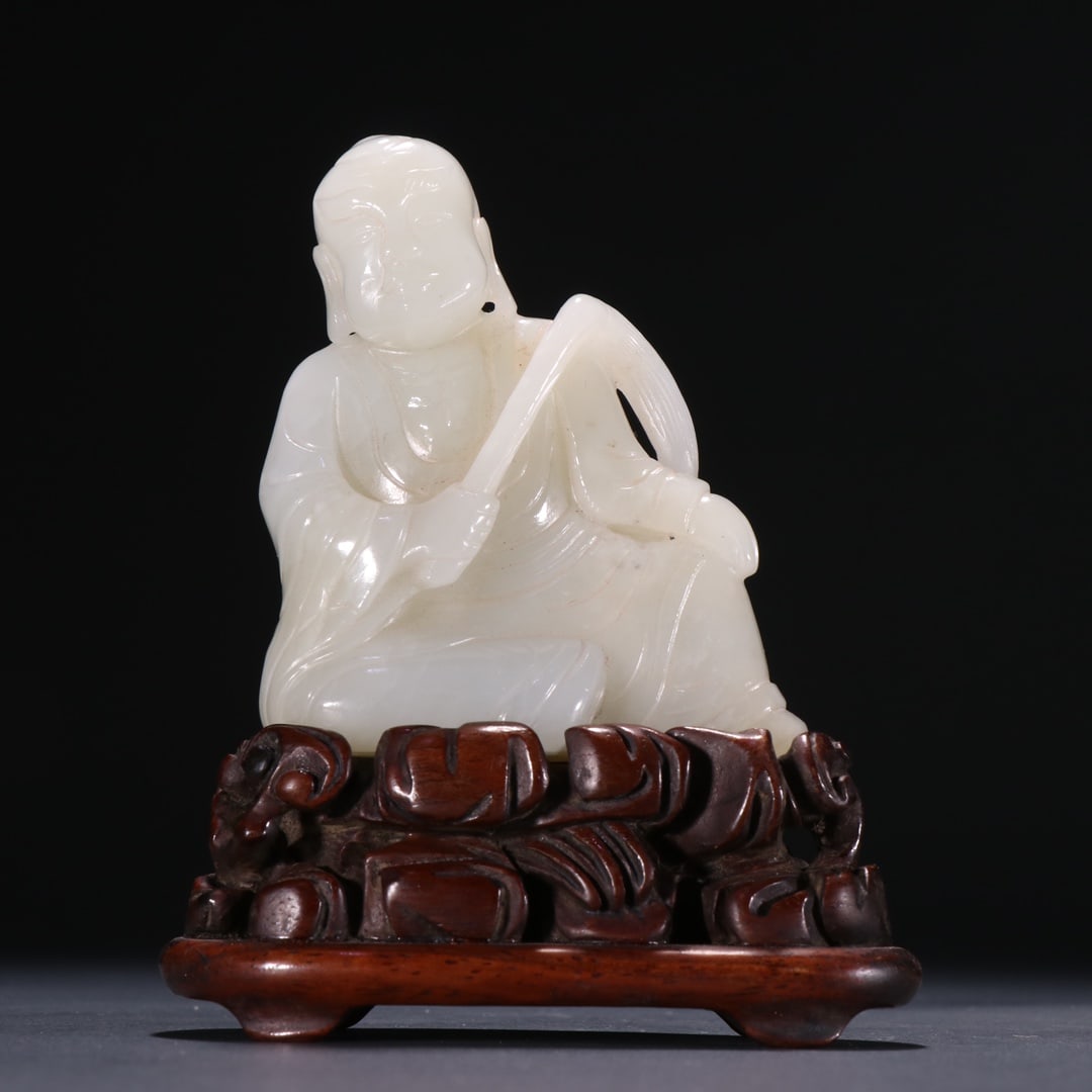 A Exquisite Hotan Jade Arhat Ornament (1 of 9)
