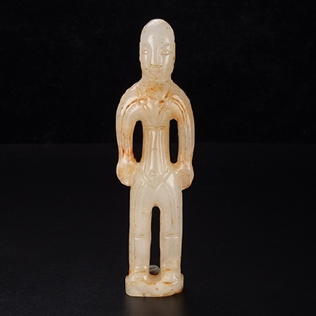 An Exquisite Hotan Jade Figures Handheld Carving - 3