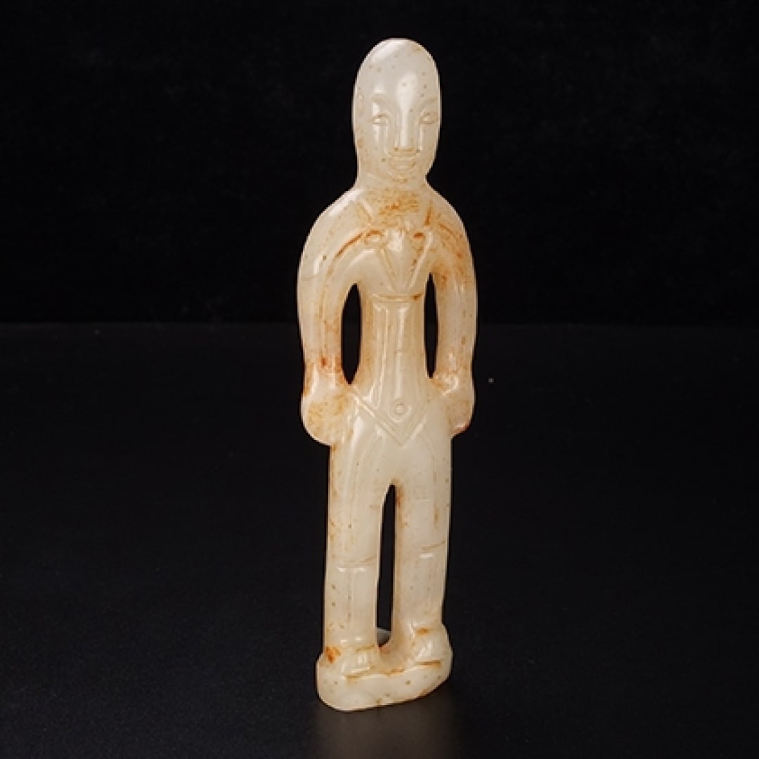 An Exquisite Hotan Jade Figures Handheld Carving - 4