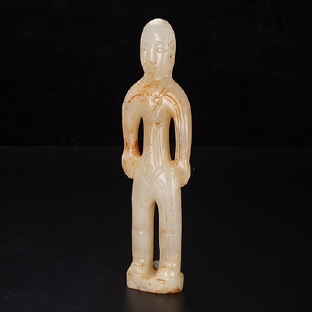 An Exquisite Hotan Jade Figures Handheld Carving - 5