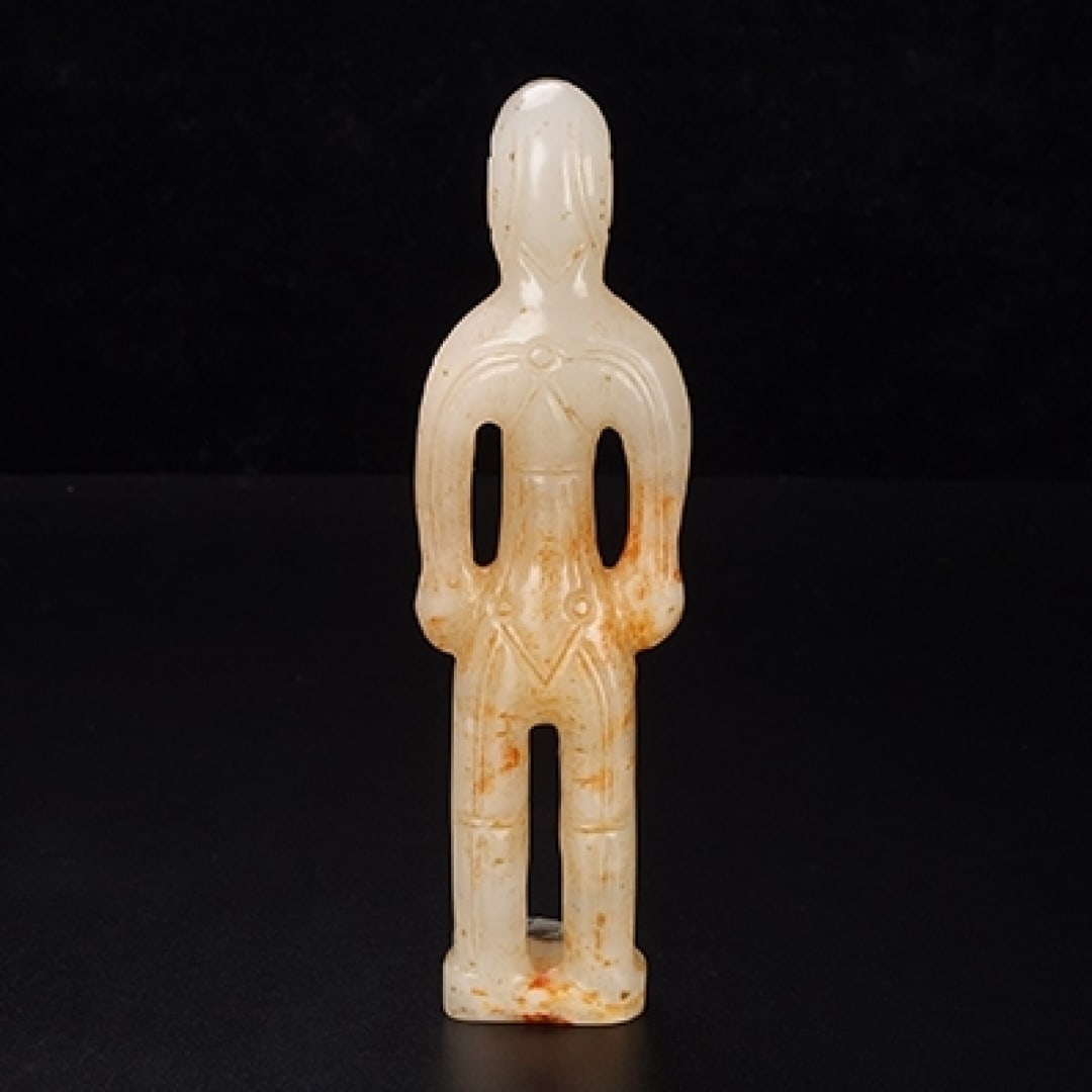 An Exquisite Hotan Jade Figures Handheld Carving - 6