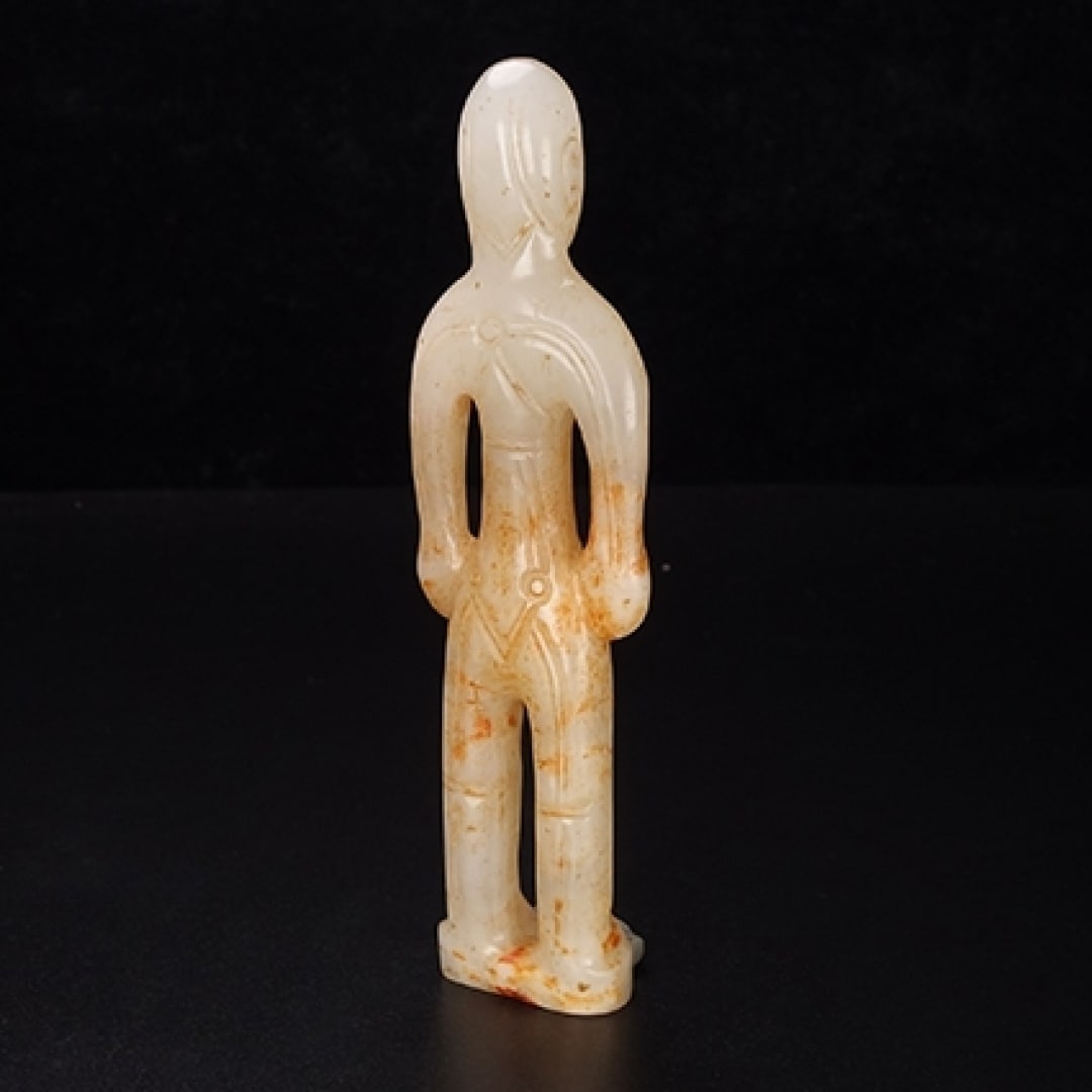 An Exquisite Hotan Jade Figures Handheld Carving - 7