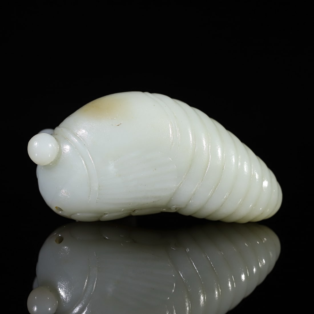 An Exquisite Hotan Jade Cicada Ornament: An Exquisite Hotan Jade Cicada Ornament,Qing Dynasty, China,Size:3.3inx1.2inx1.7in,Weight:191g 和田玉蝉摆件,中国清代