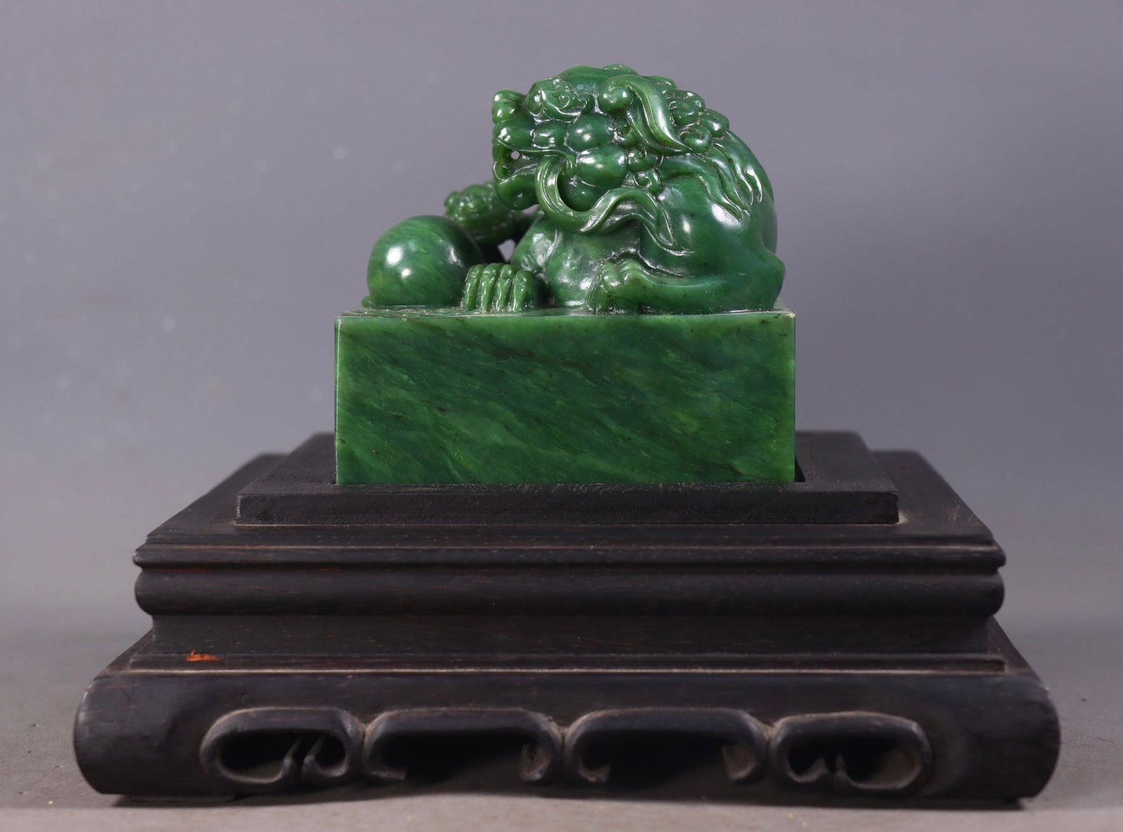 An Exquisite Jasper Lion Pattern Seal - 3