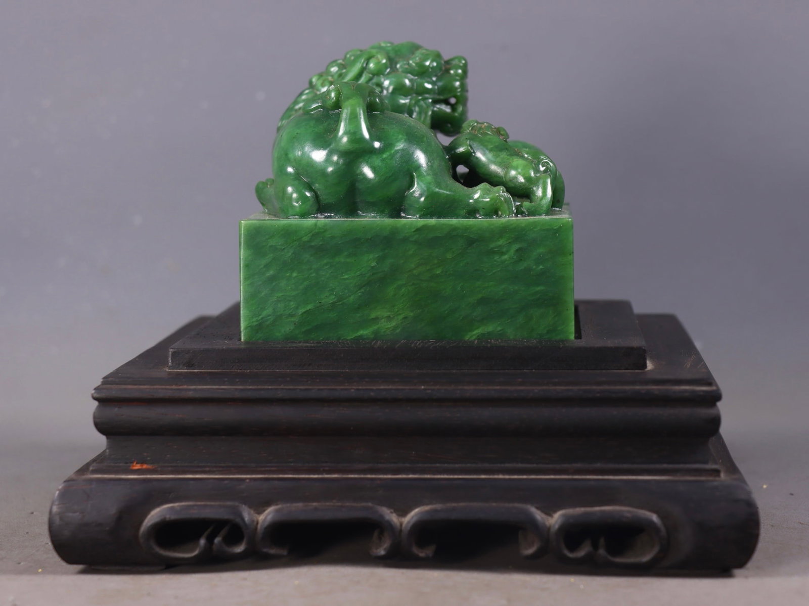An Exquisite Jasper Lion Pattern Seal - 6