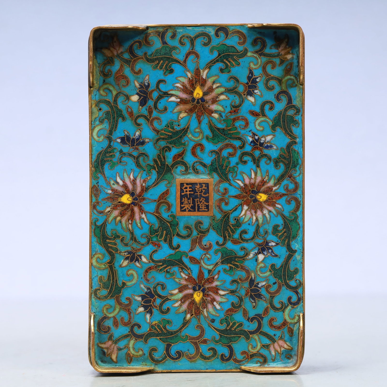 A Exquisite Cloisonne Crane Pattern Seawater Pattern Box - 7