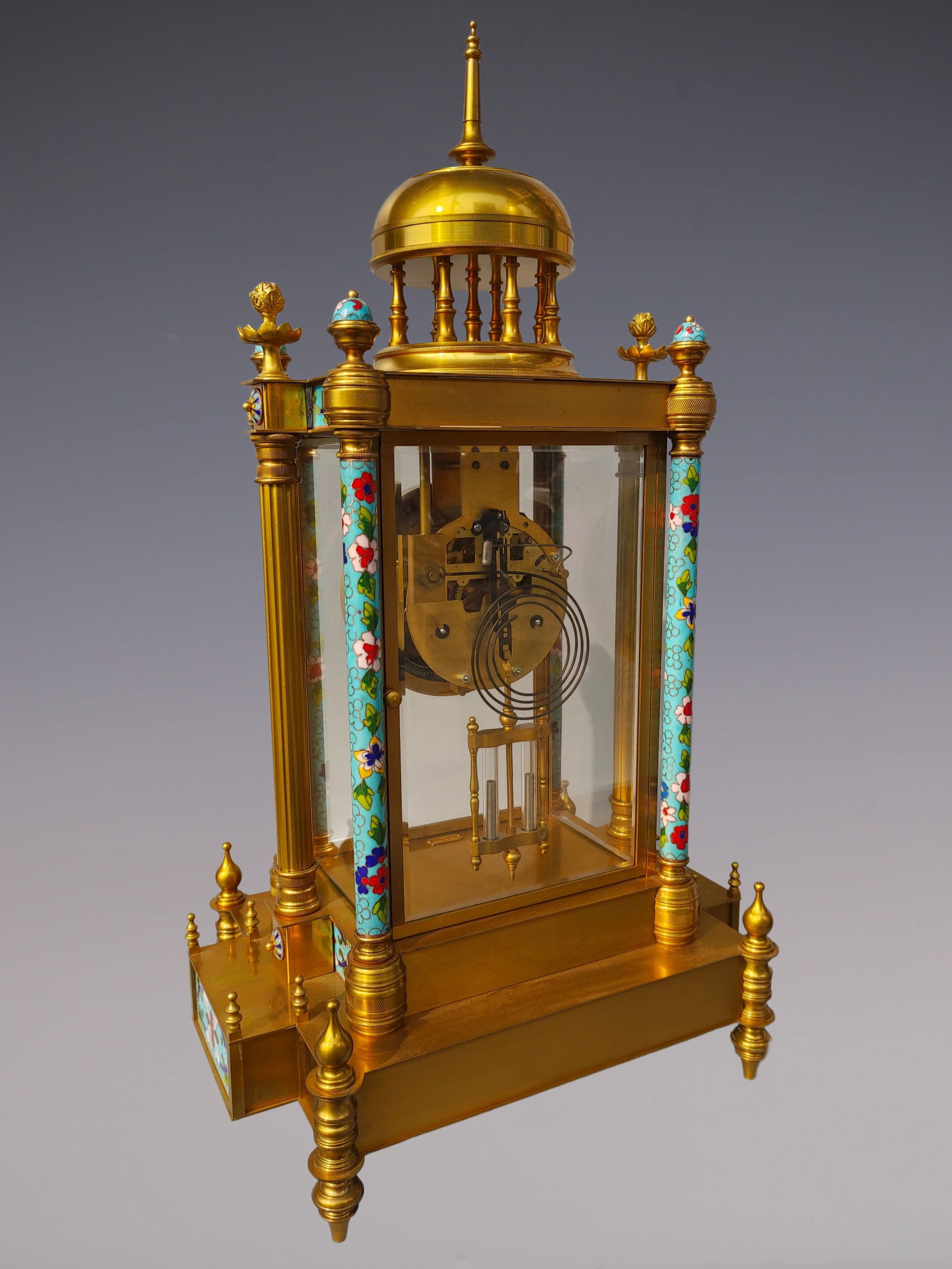 An Exquisite Gilt Bronze Lotus Pattern Clock - 4