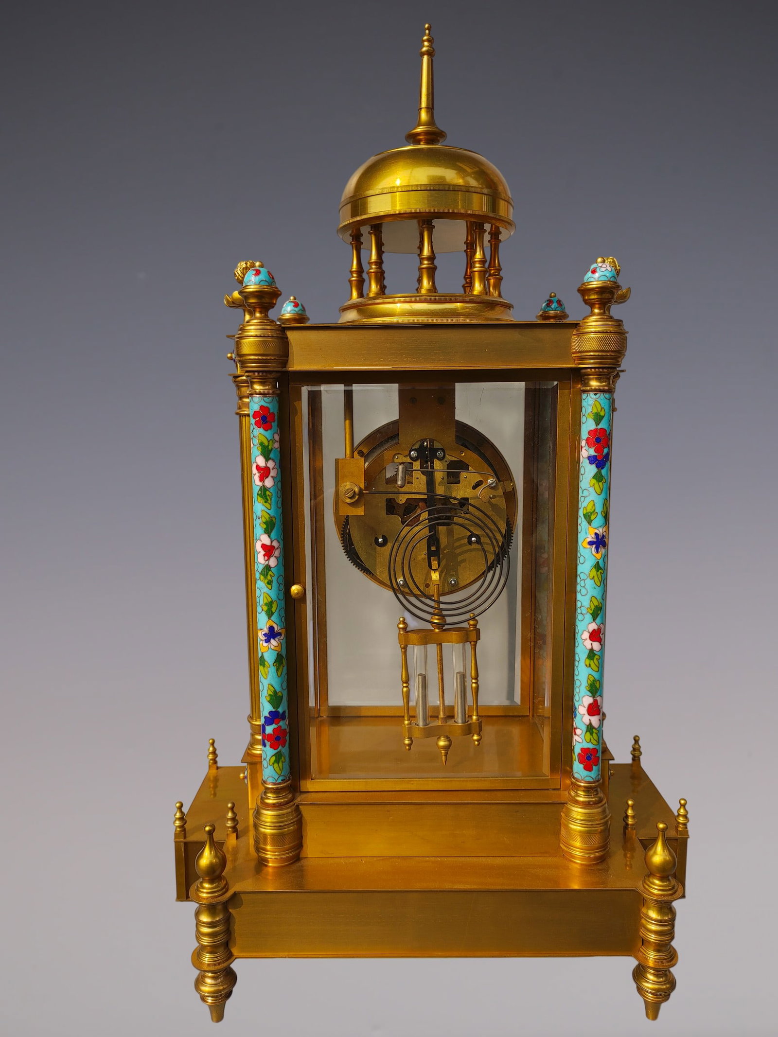 An Exquisite Gilt Bronze Lotus Pattern Clock - 5