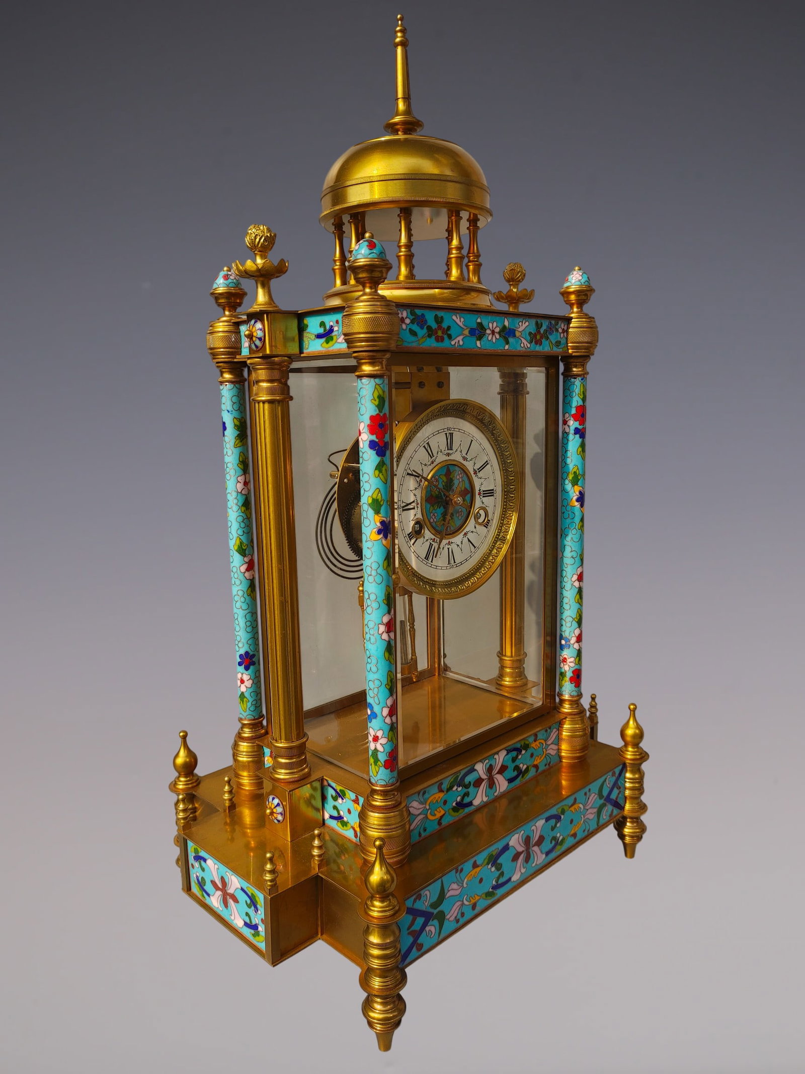 An Exquisite Gilt Bronze Lotus Pattern Clock - 8