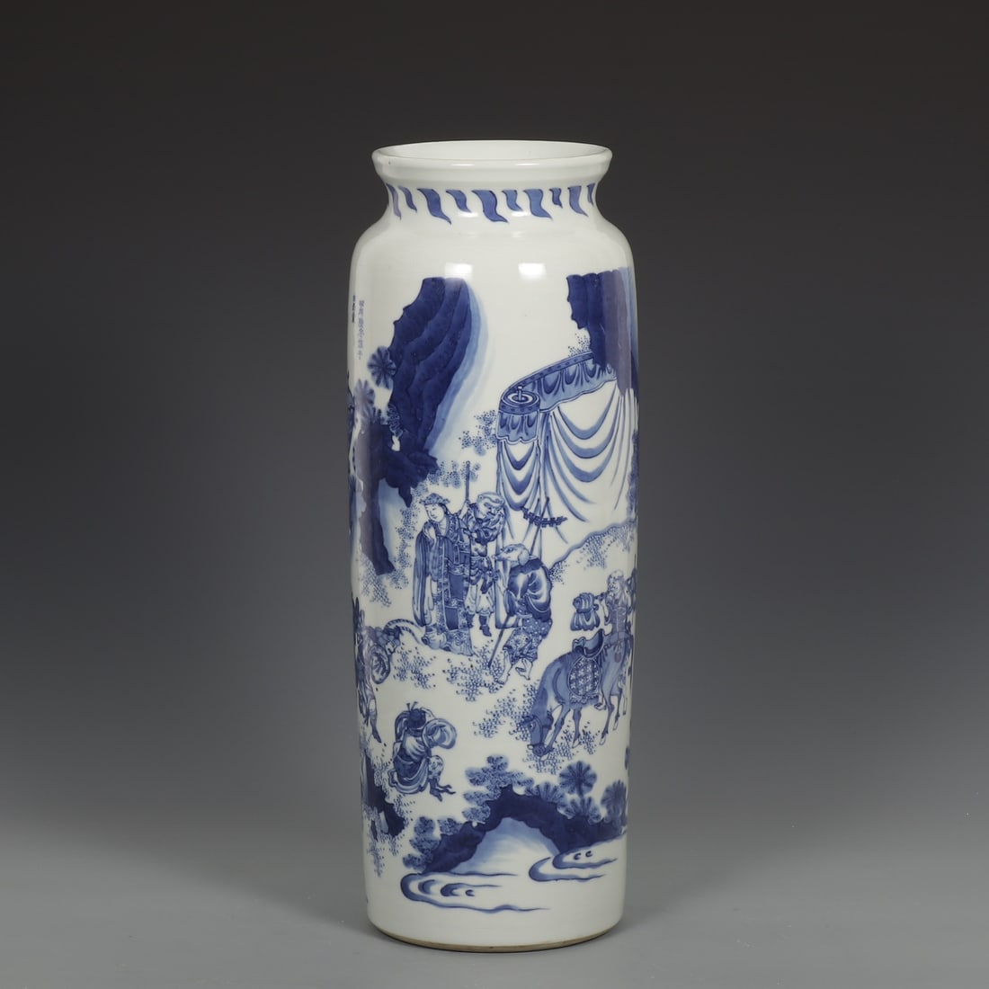 A Huge Blue and White Character and Story Pattern Vase (1 of 9)