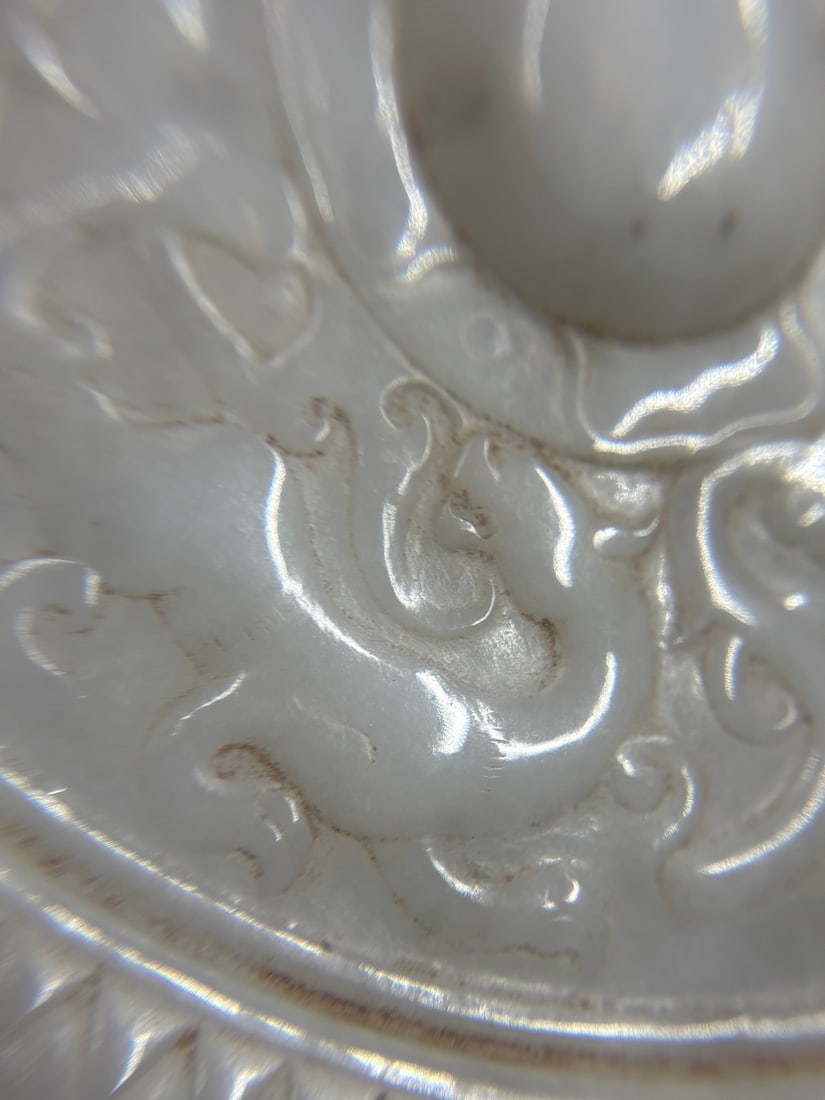 An Exquisite White Jade Auspicious Beast Pattern Mirror - 8
