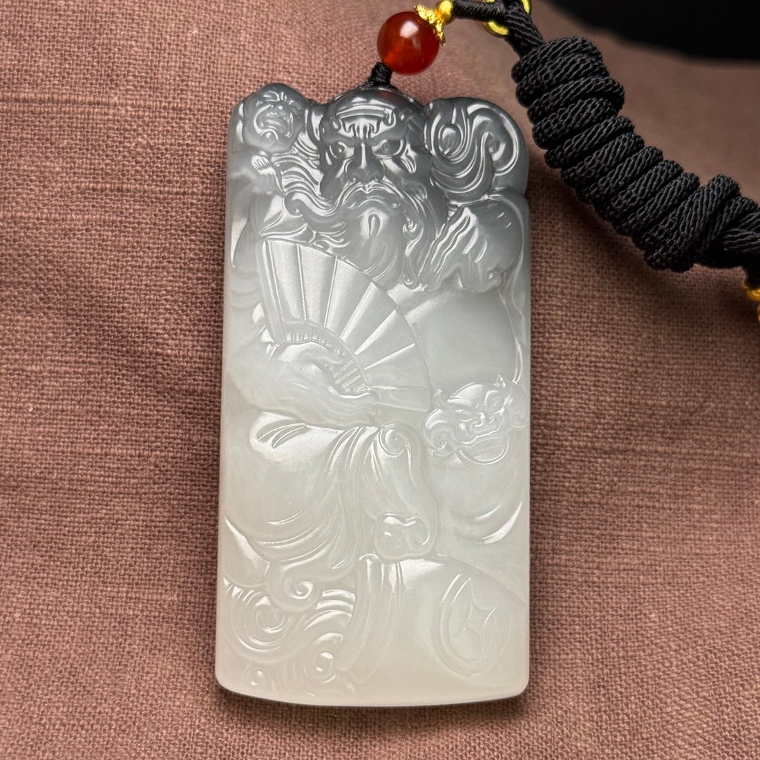 An Exquisite White Jade Figure Pattern Pendant: An Exquisite White Jade Figure Pattern Pendant,Qing Dynasty,China,Size:3.1inx1.5inx0.6in,Weight:118g,白玉人物纹挂件,中国清代