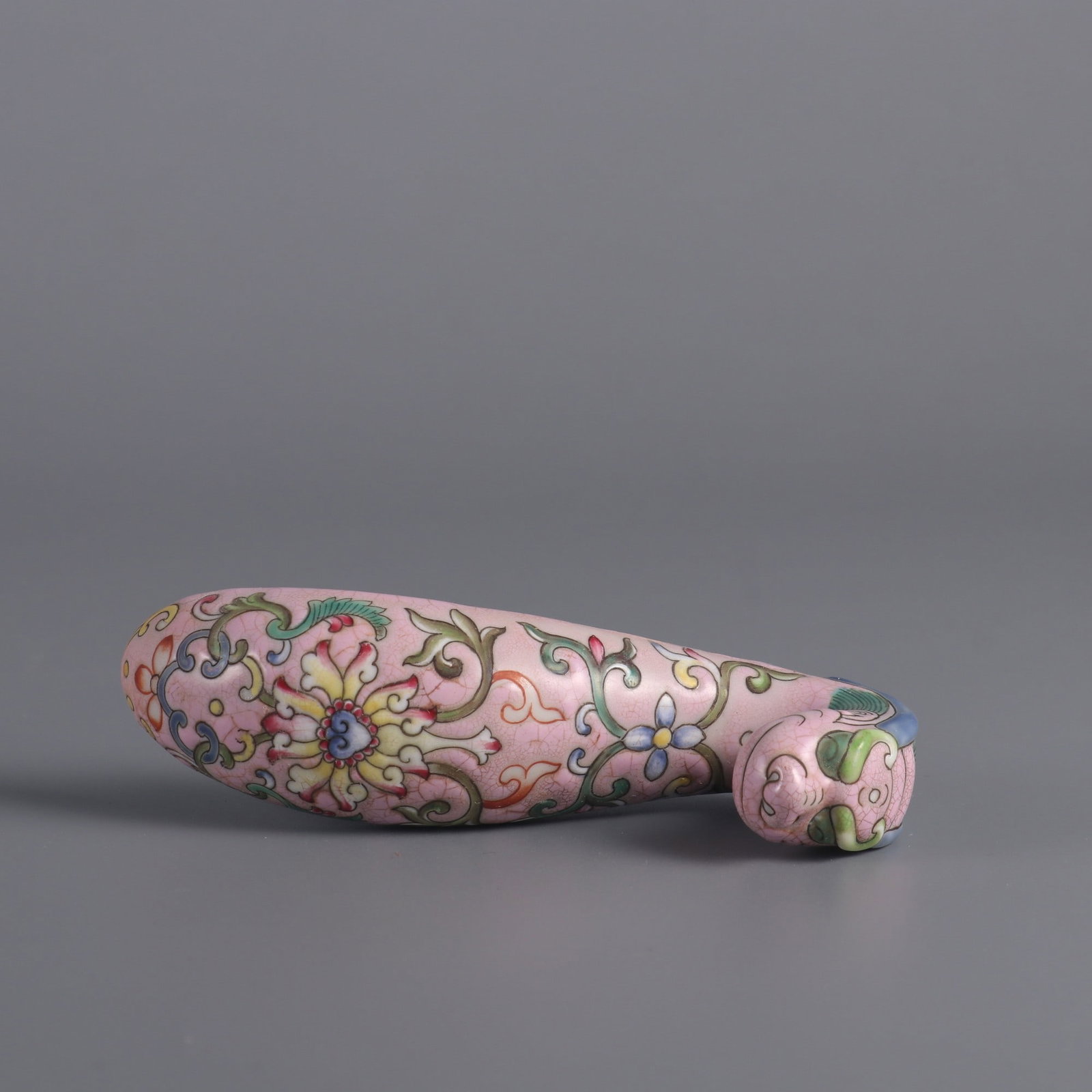An Exquisite Green Ground Lotus Pattern Hook - 5