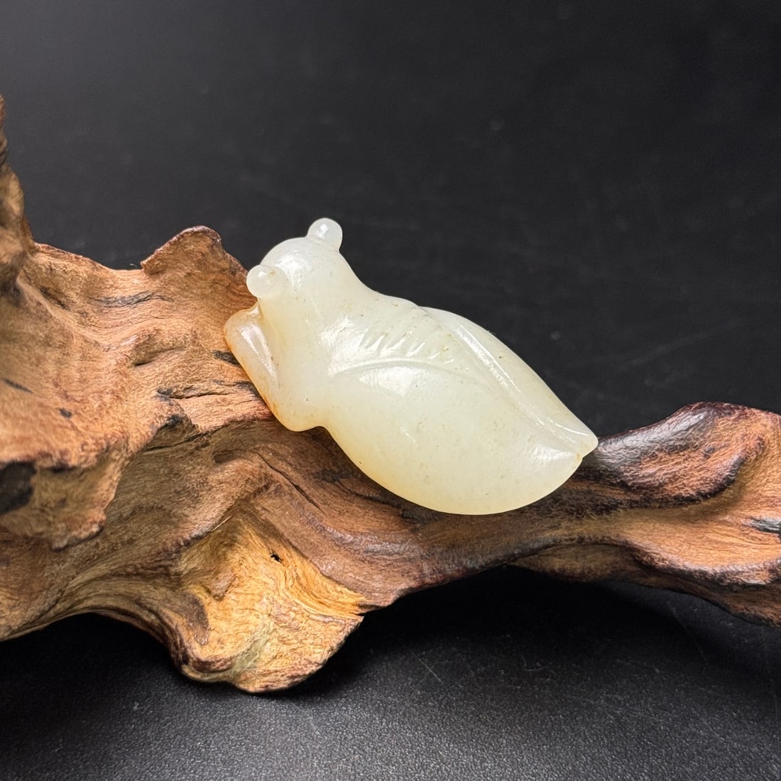 An Exquisite White Jade Cicada Ornament - 4