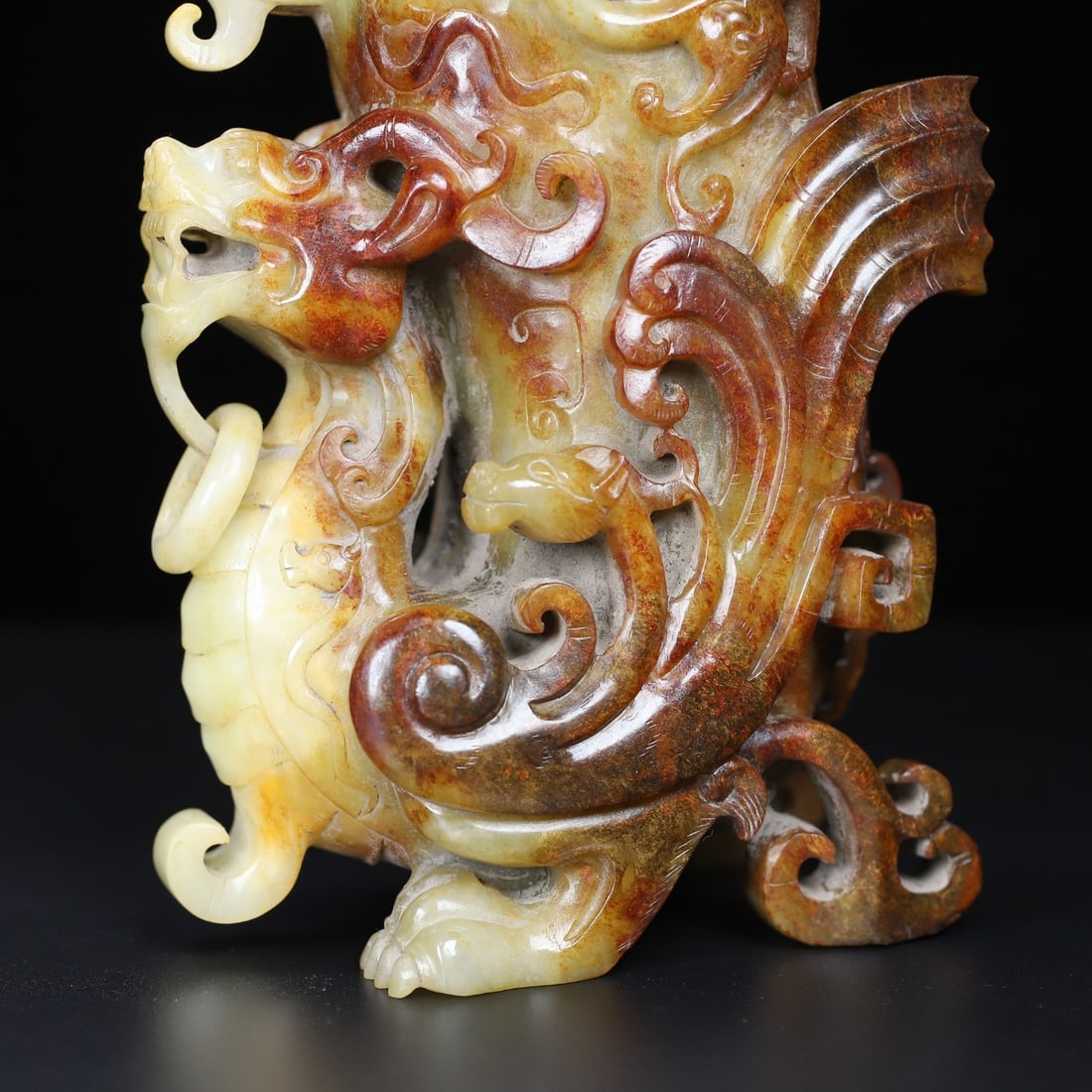 An Exquisite White Jade Dragon Pattern Cup - 3