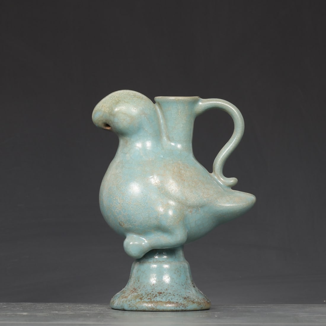 An Exquisite Ru yao Parrot Candlestick - 2