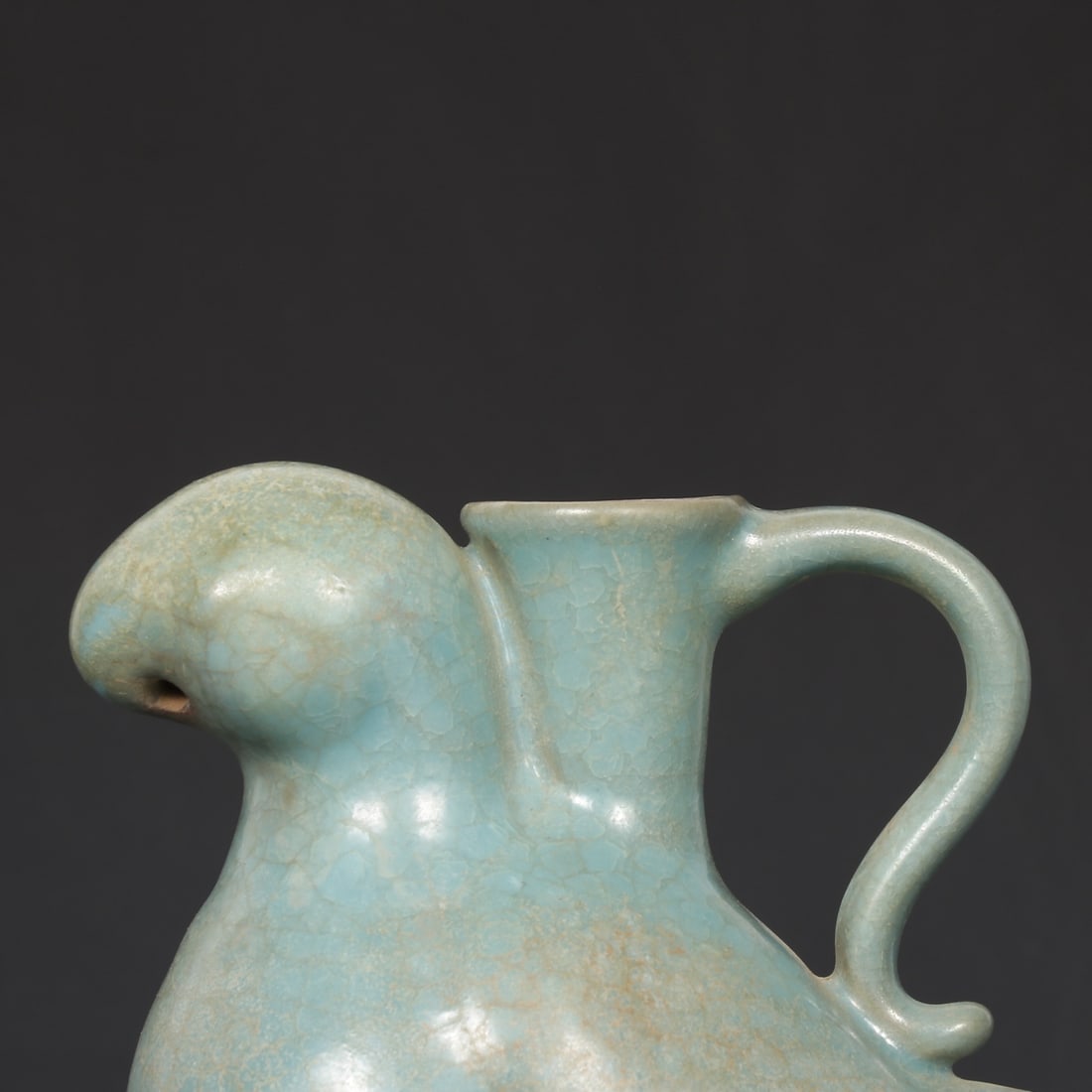 An Exquisite Ru yao Parrot Candlestick - 3