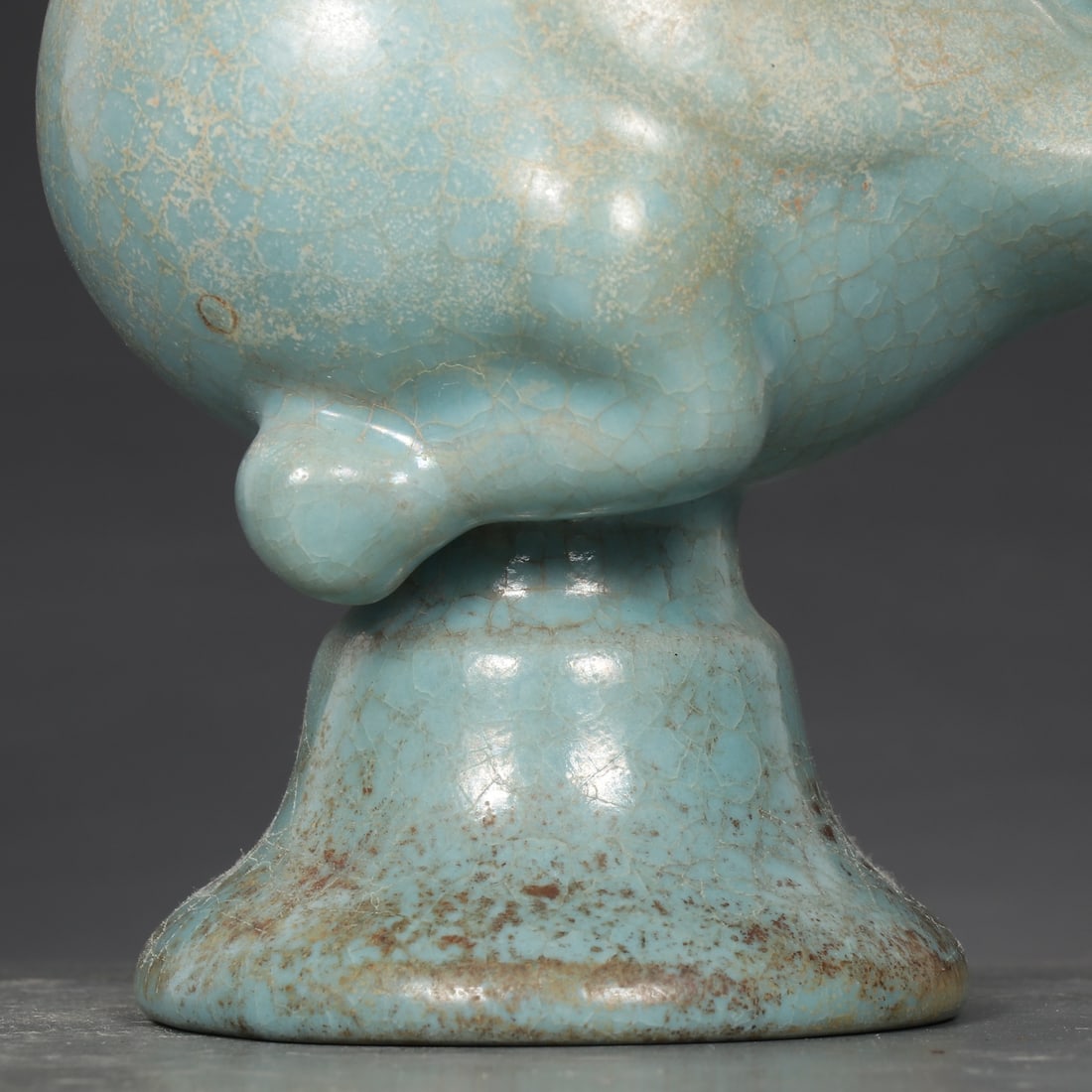 An Exquisite Ru yao Parrot Candlestick - 4