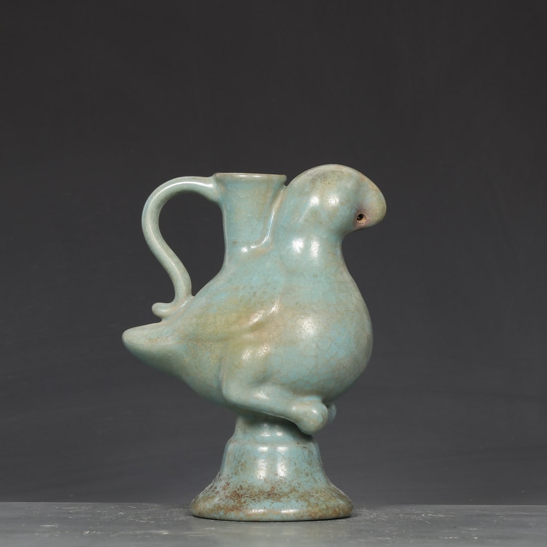 An Exquisite Ru yao Parrot Candlestick - 6